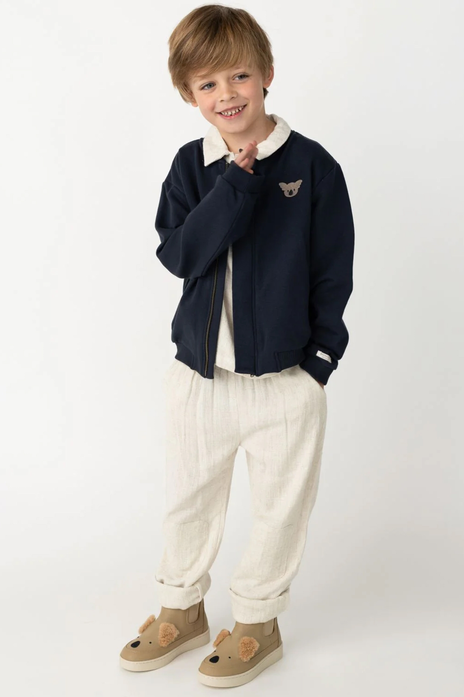 Jongens vest blauw