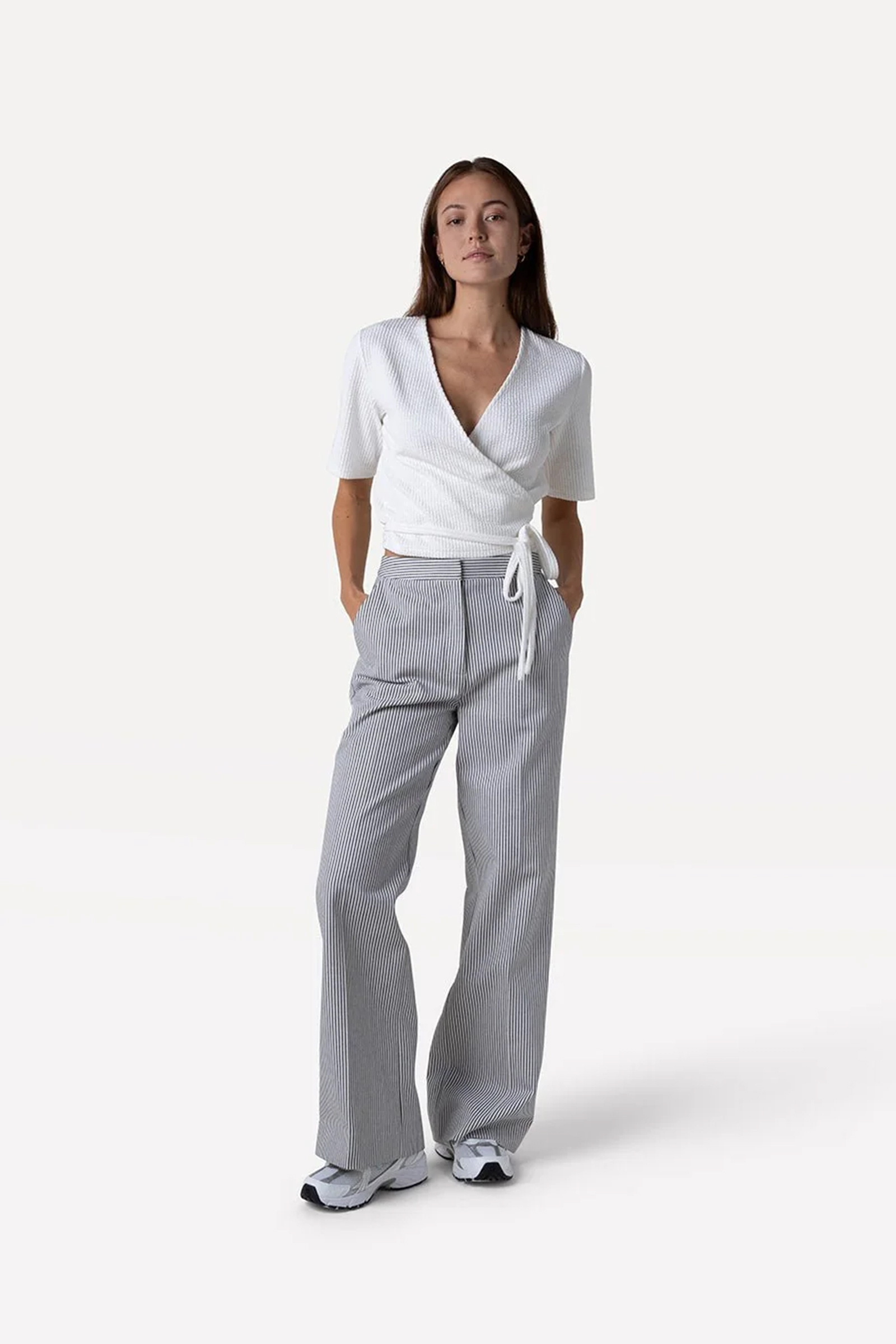Another Label Moore stripe pants Blauw-1 2