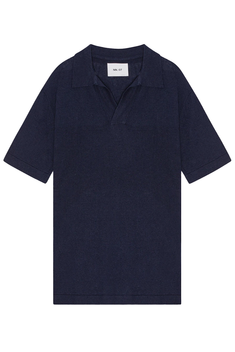 Heren polo korte mouw blauw