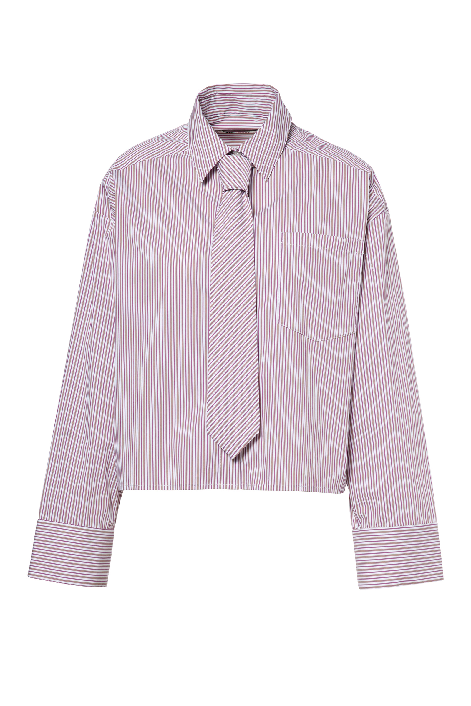 Dames blouse lange mouw rose