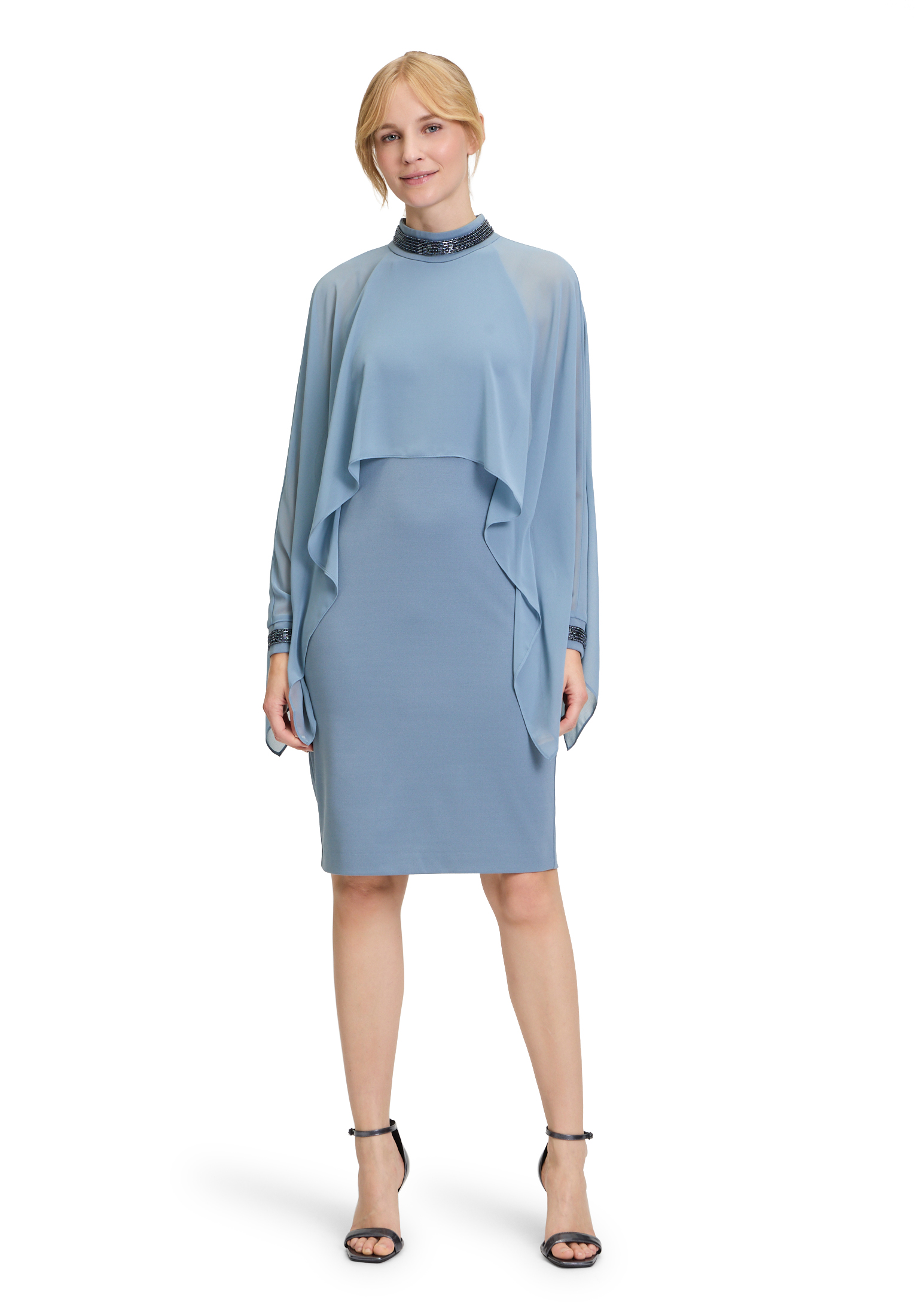 Vera Mont Kleid Kurz 1/1 Arm Bluish Grey 3