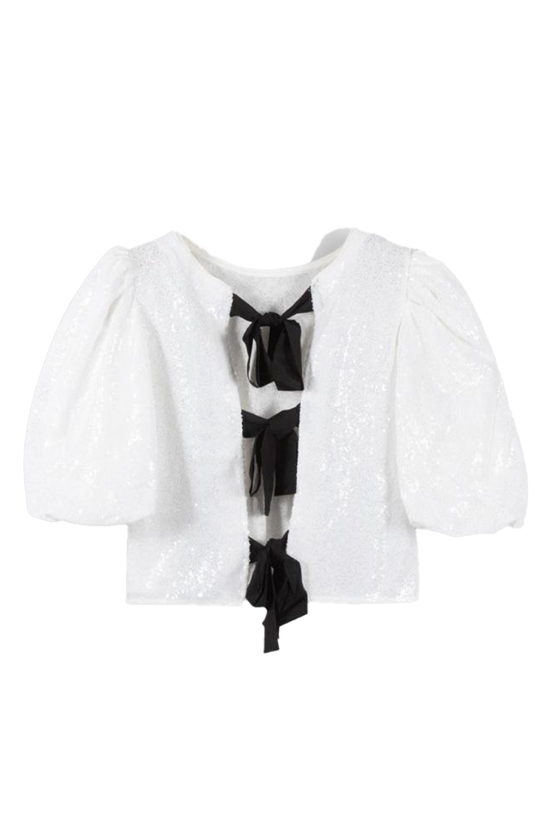 Dames blouse korte mouw wit