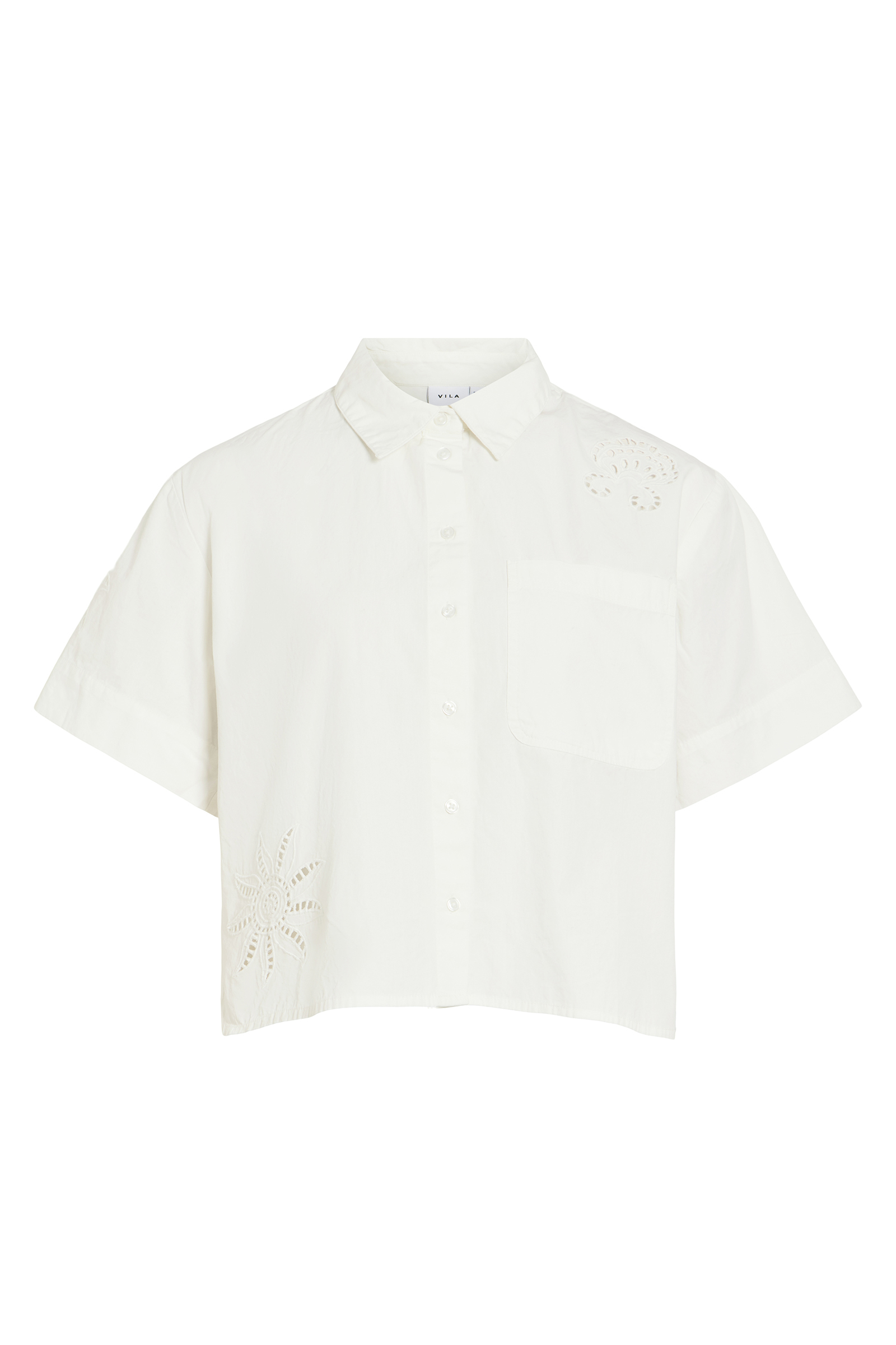 Dames blouse korte mouw wit