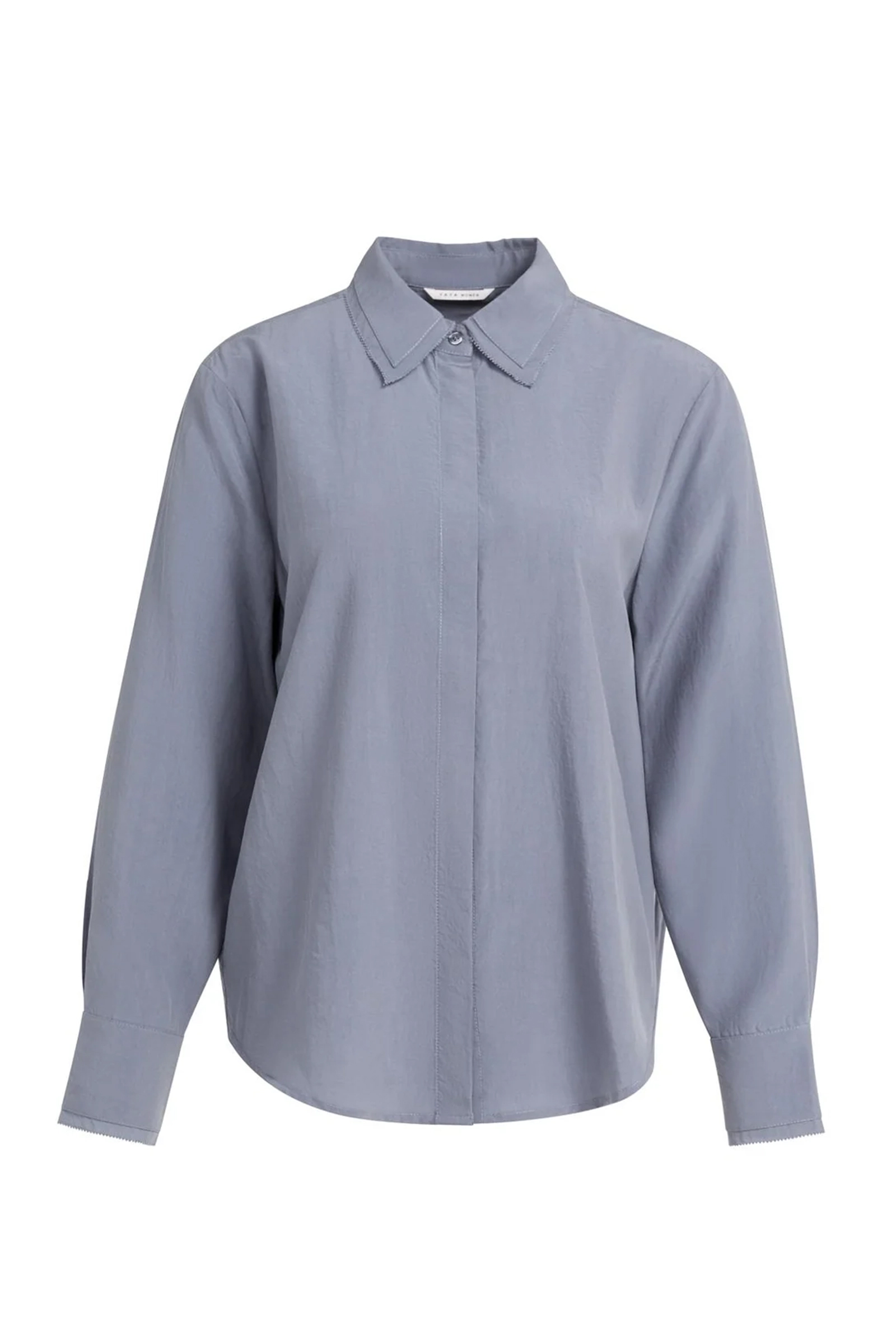 Dames blouse lange mouw grijs