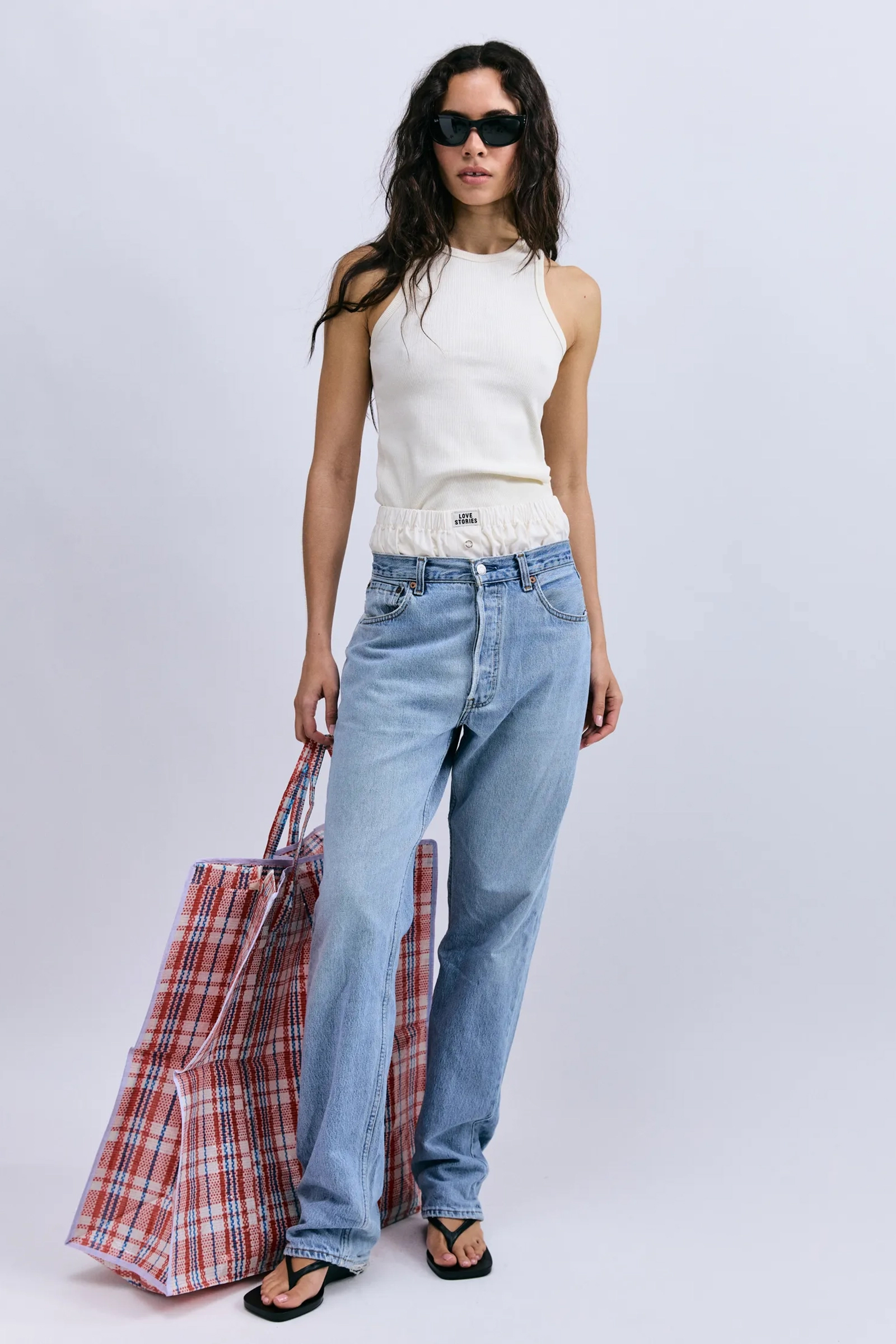 Dames top ecru