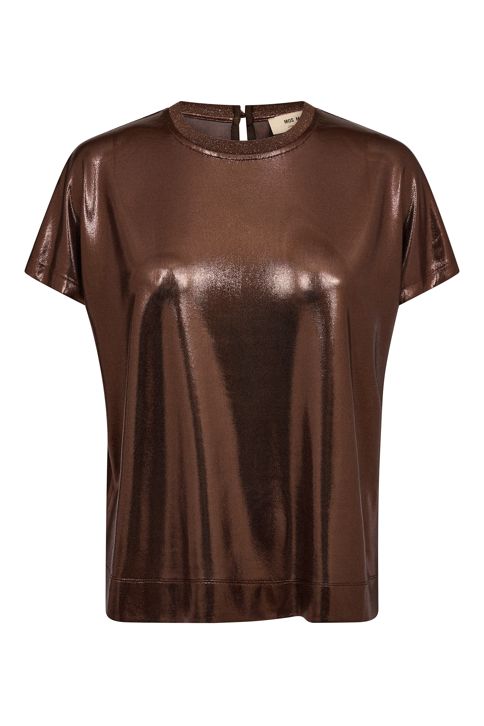 Dames t-shirt korte mouw bruin
