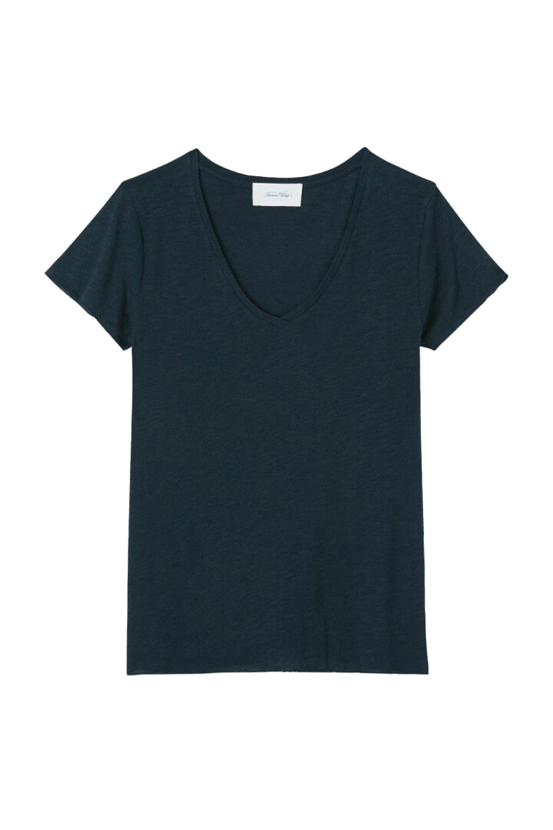 Dames t-shirt korte mouw blauw