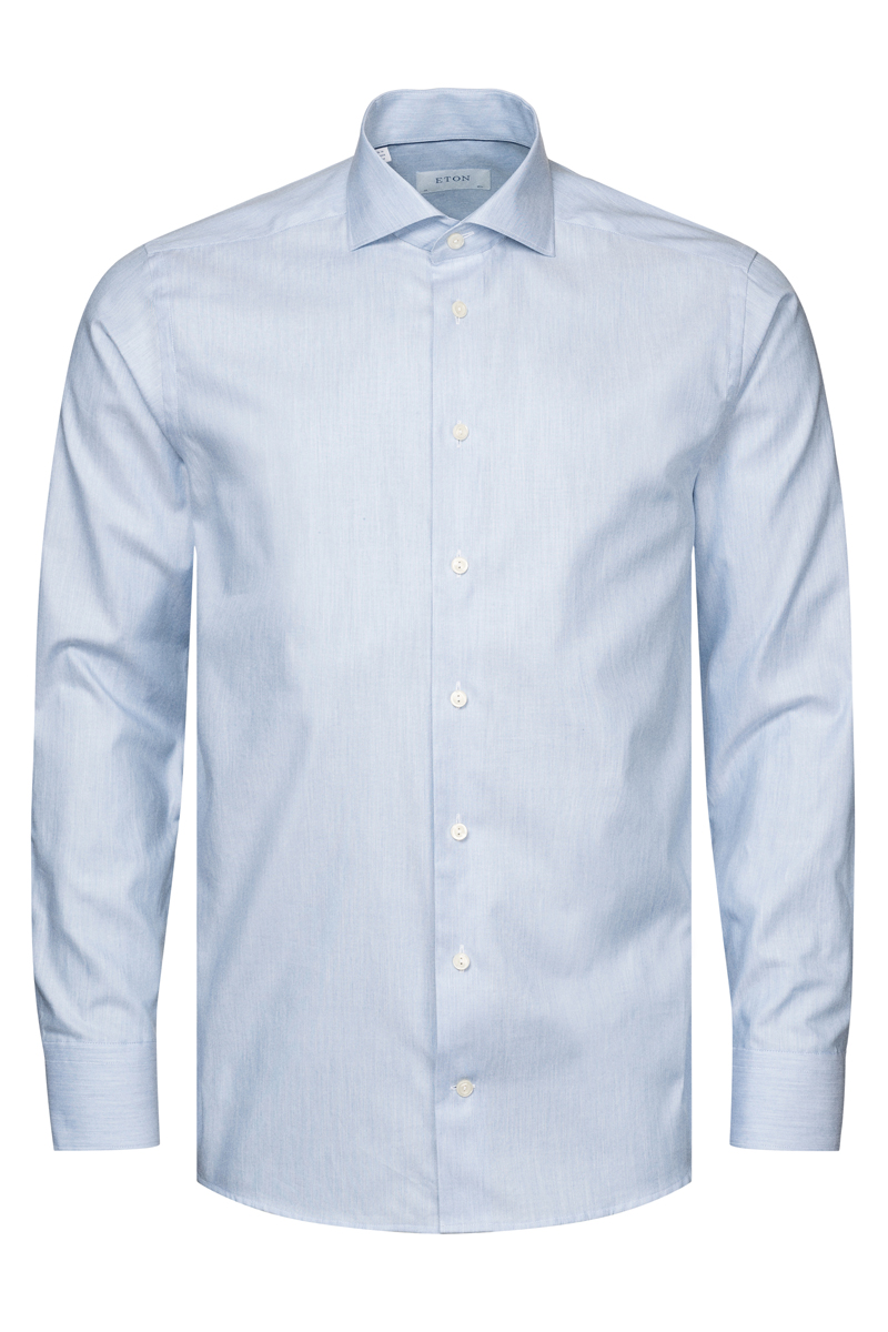 Heren overhemd lm dressual blauw