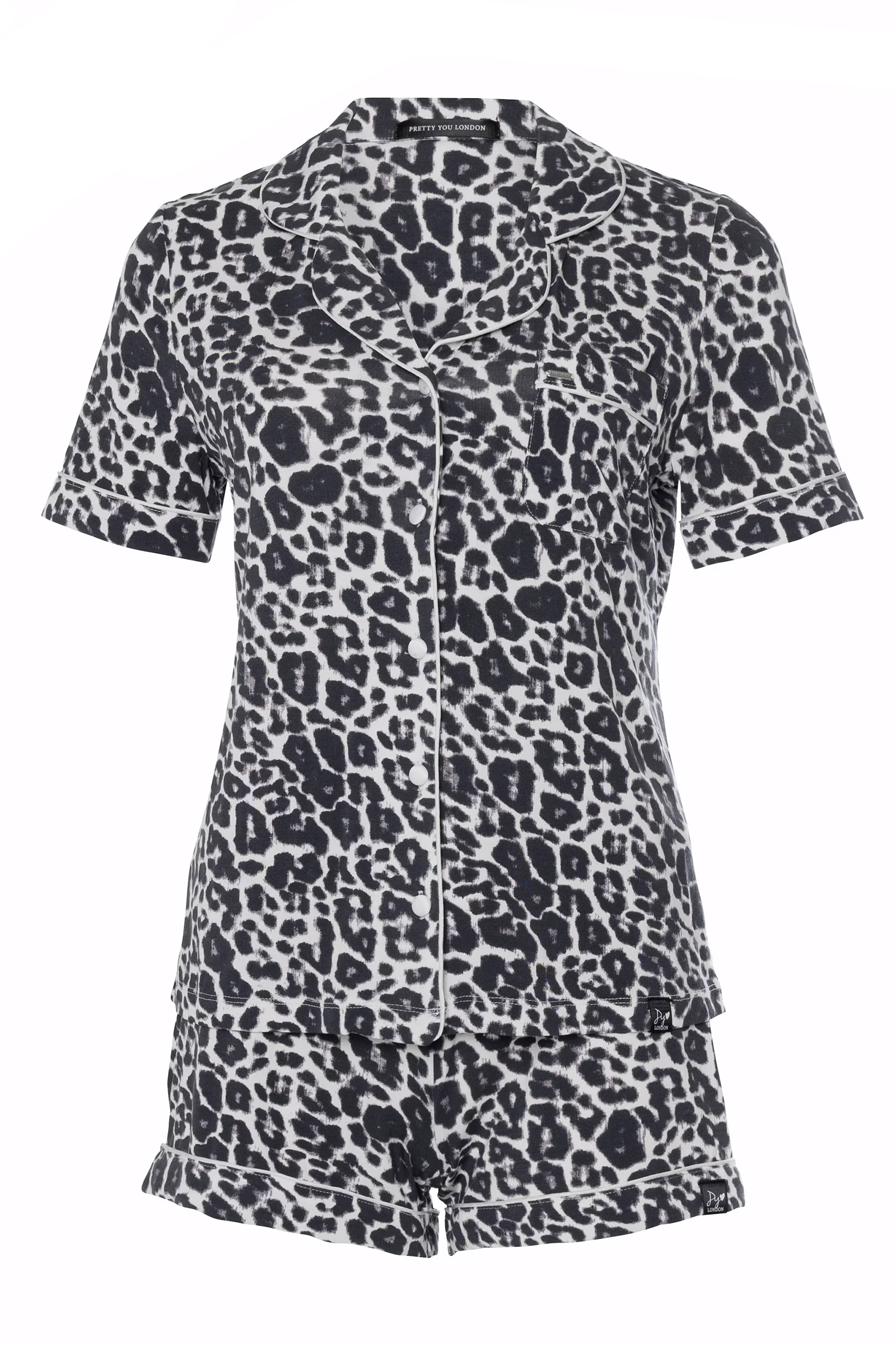 Nachtmode dames pyjama grijs