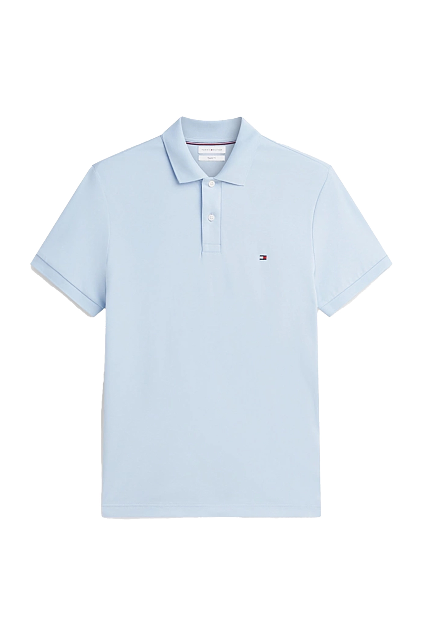 Heren polo korte mouw blauw