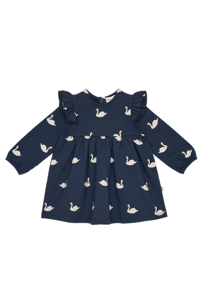 House Of Jamie baby ruffled dress Blauw-1 1