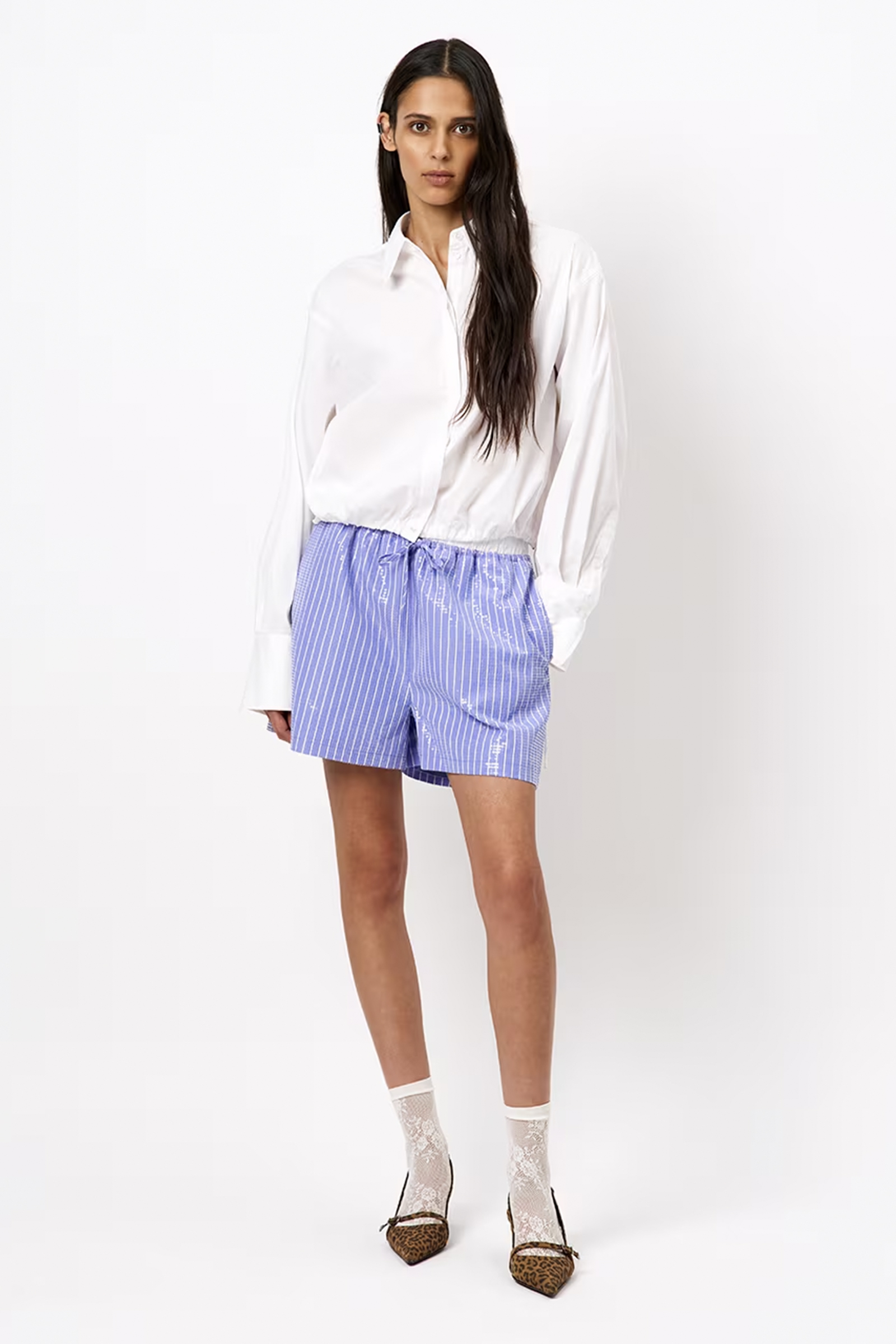 Dames blouse lange mouw wit