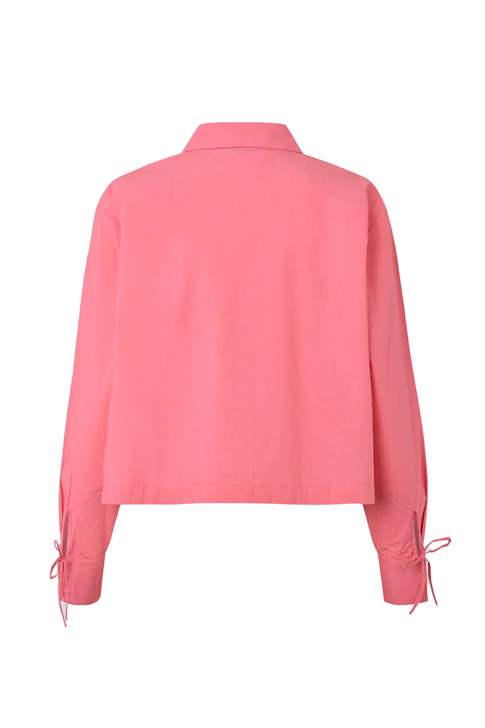 Dames blouse lange mouw rose