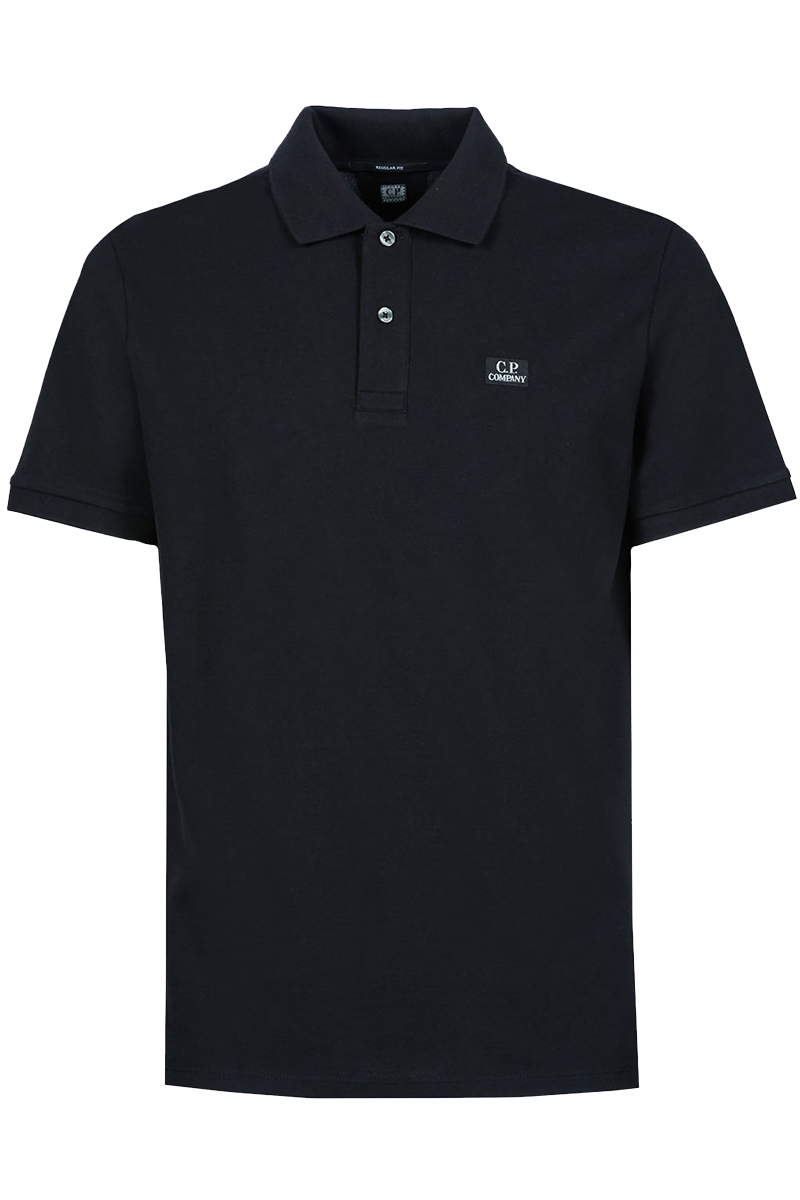 C.P. Company STRETCH PIQUE LOGO POLO Zwart-1 2