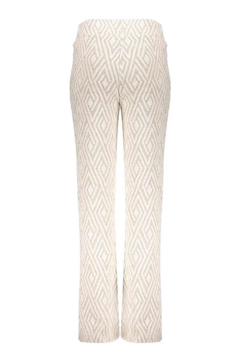 Geisha Pants jacquard bruin/beige-1 2