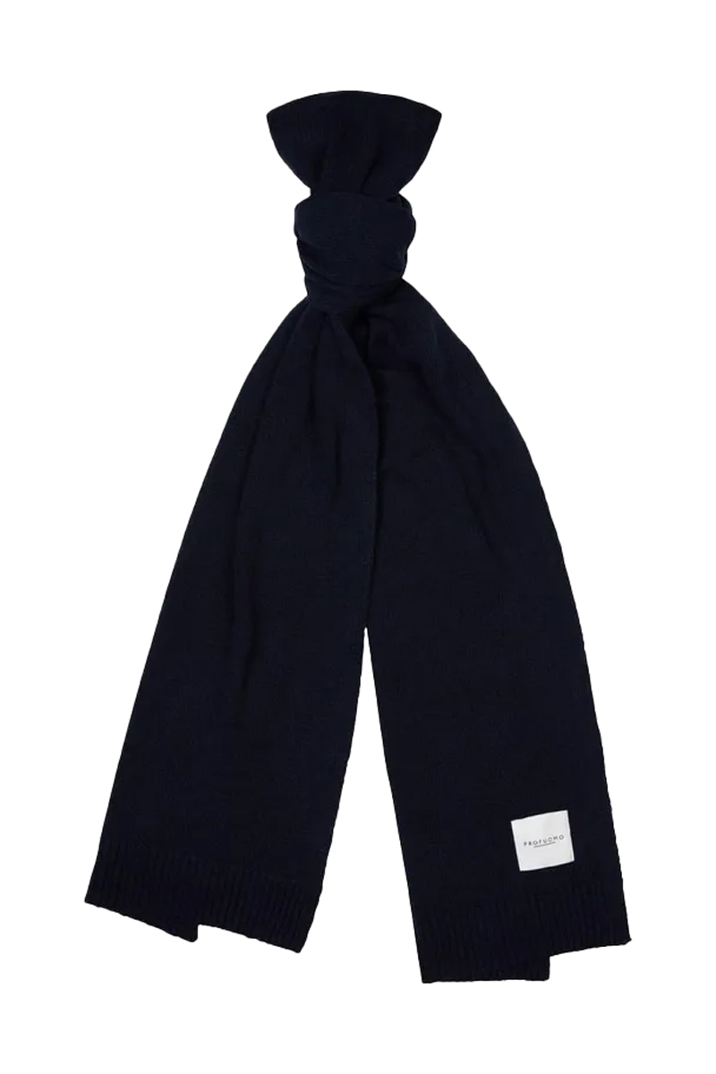 Profuomo SCARF WOOL CASHMERE NAVY Navy 1