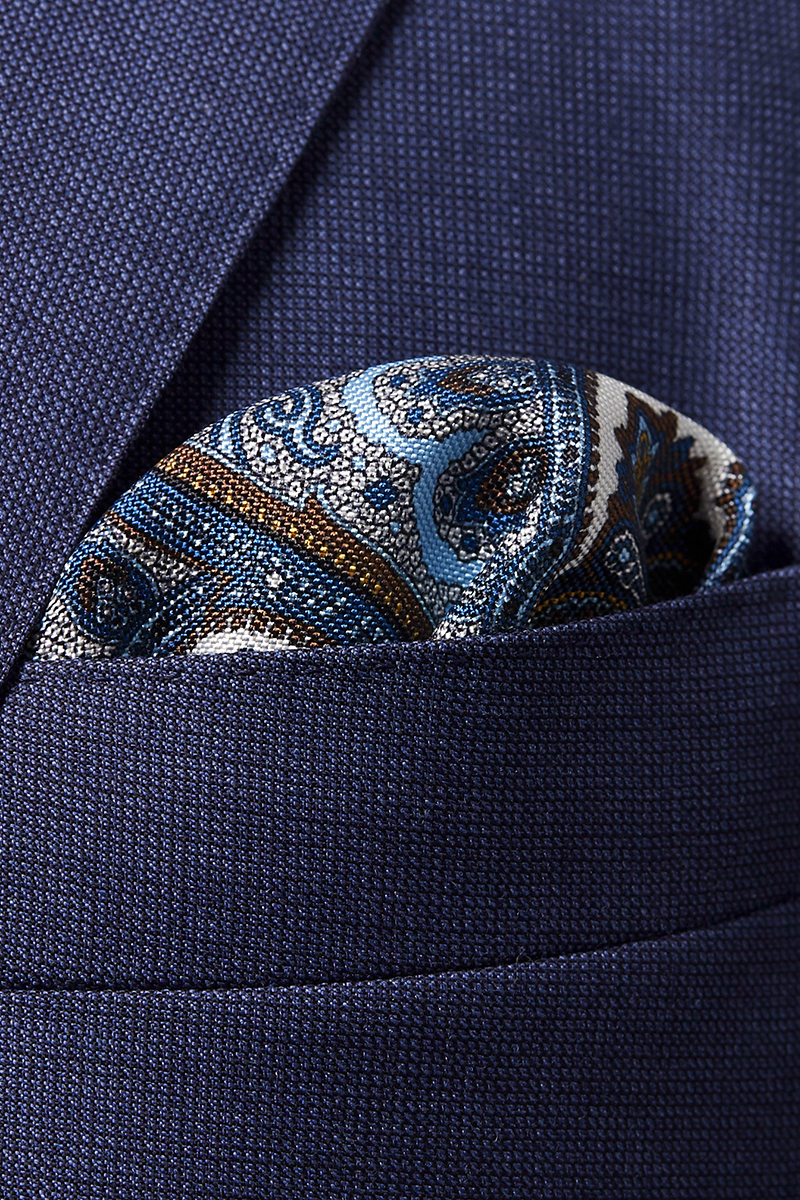 Heren pochet blauw