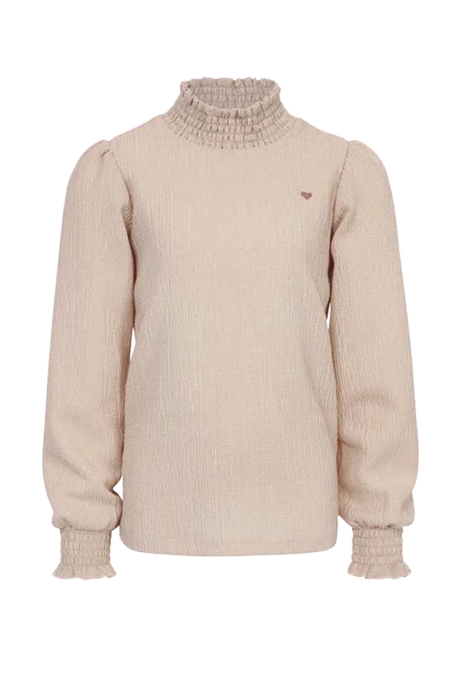 Meisjes t-shirt lange mouw bruin