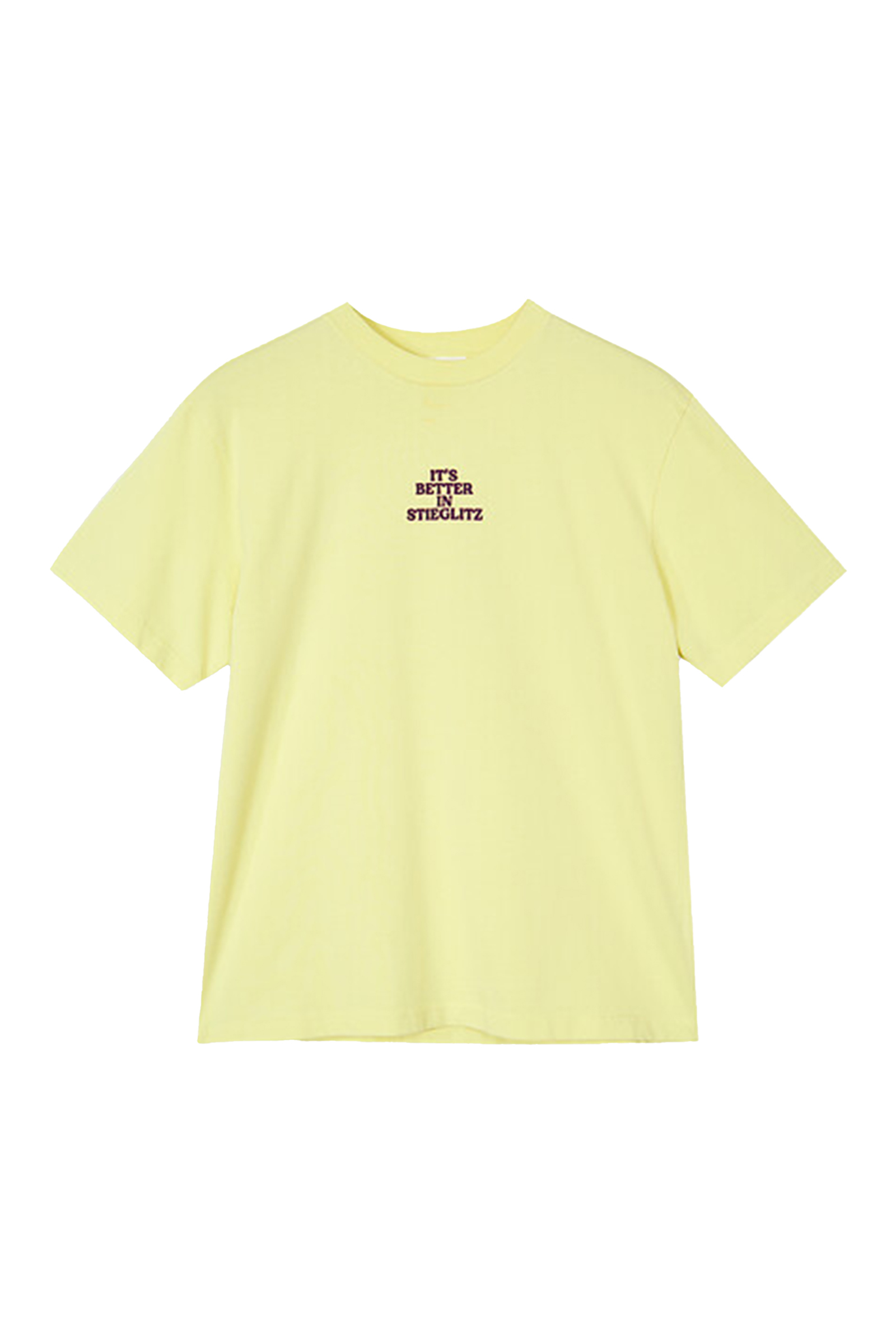 Dames t-shirt korte mouw geel