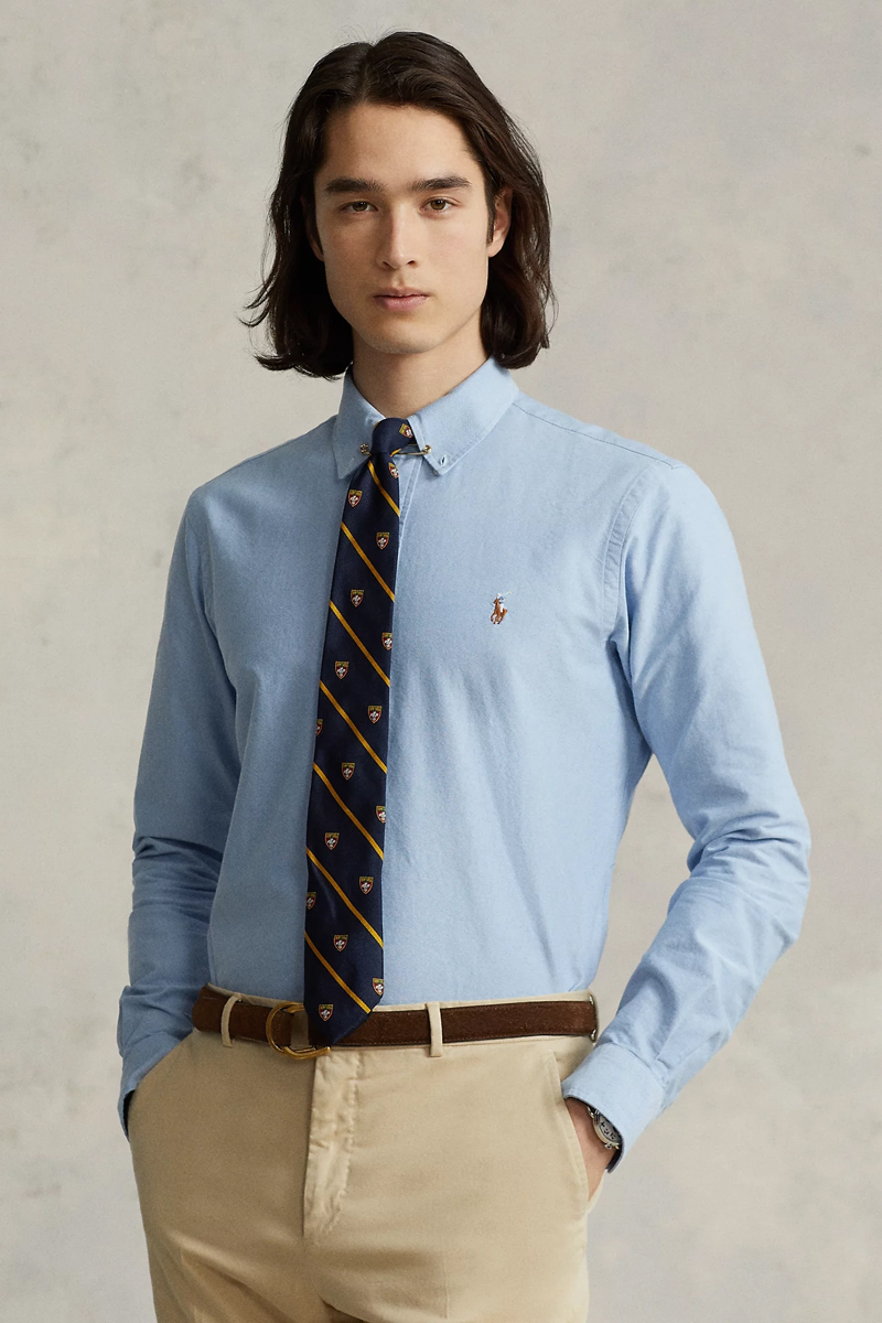 Heren overhemd lm casual blauw