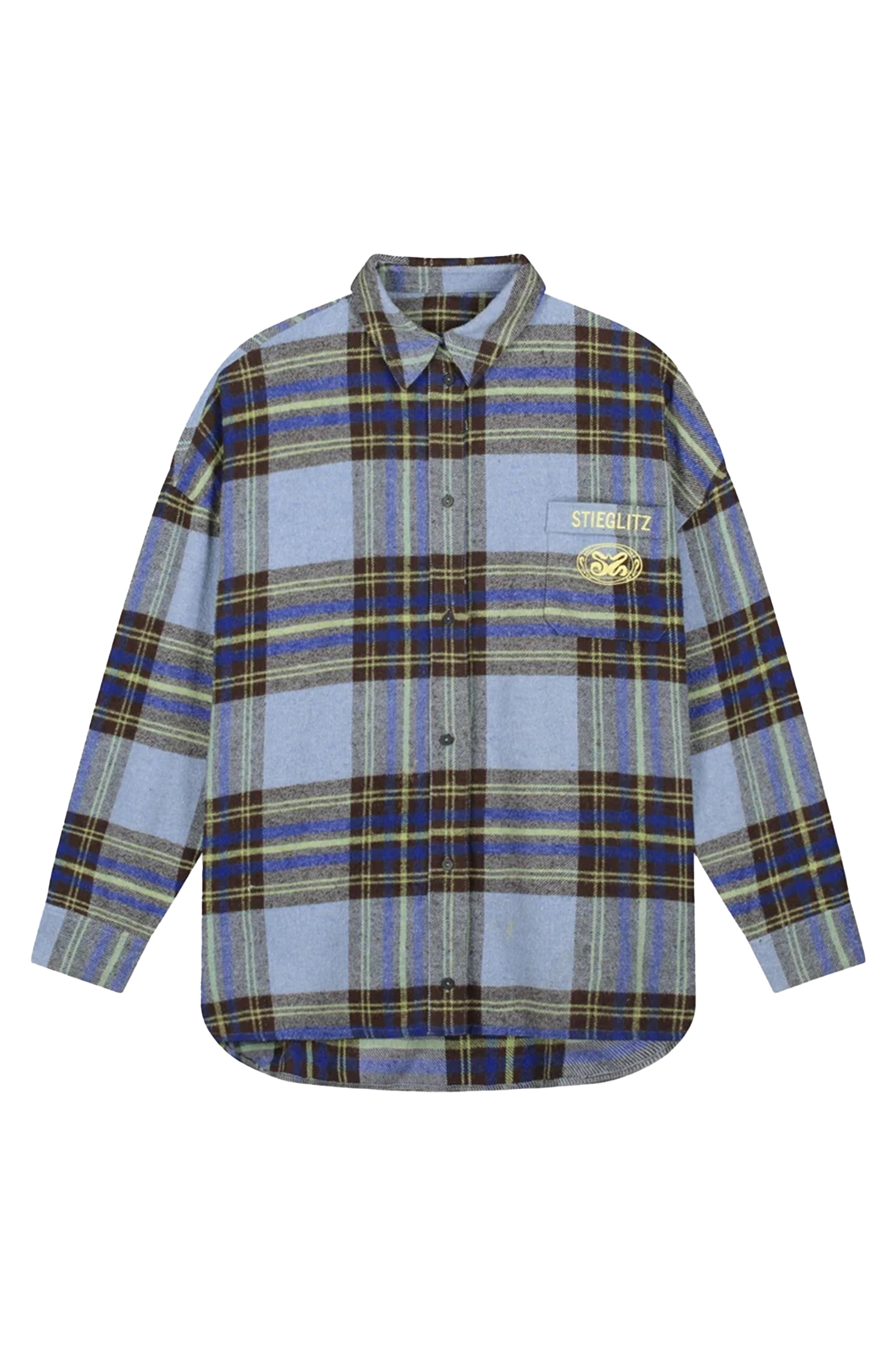 Dames blouse lange mouw blauw