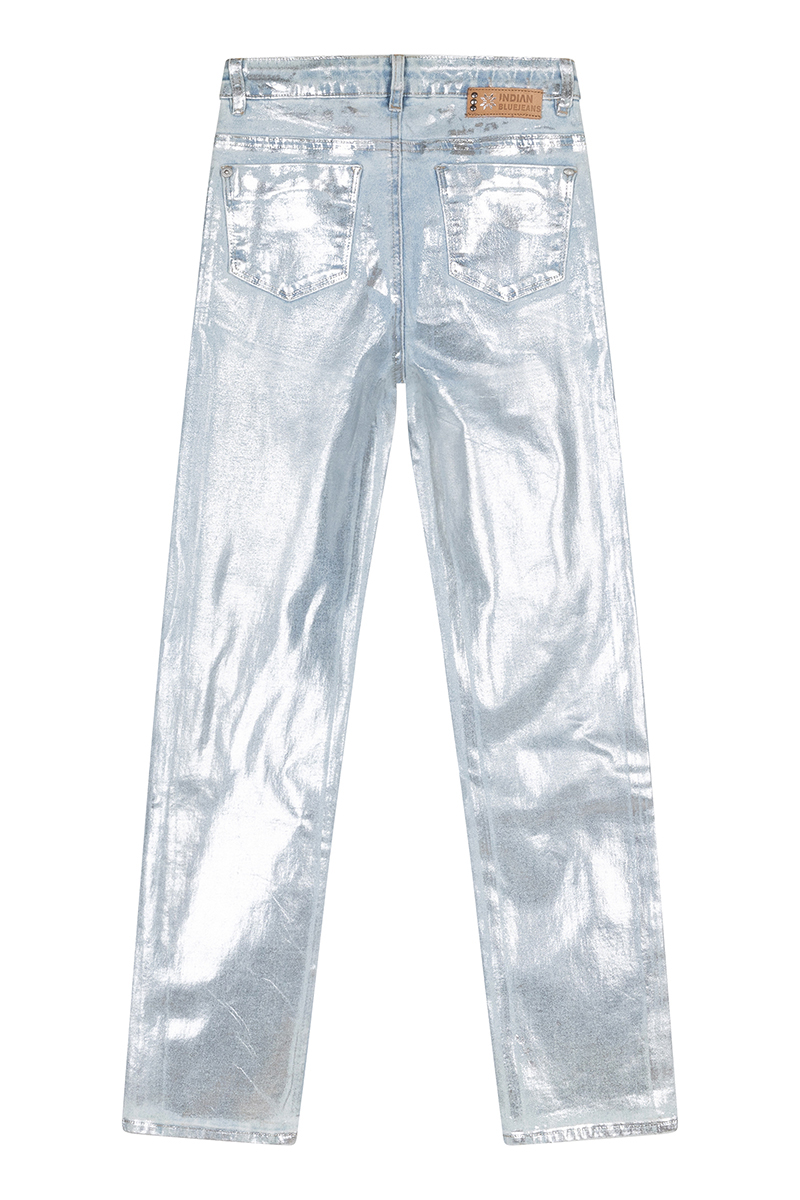 Meisjes broek zilver