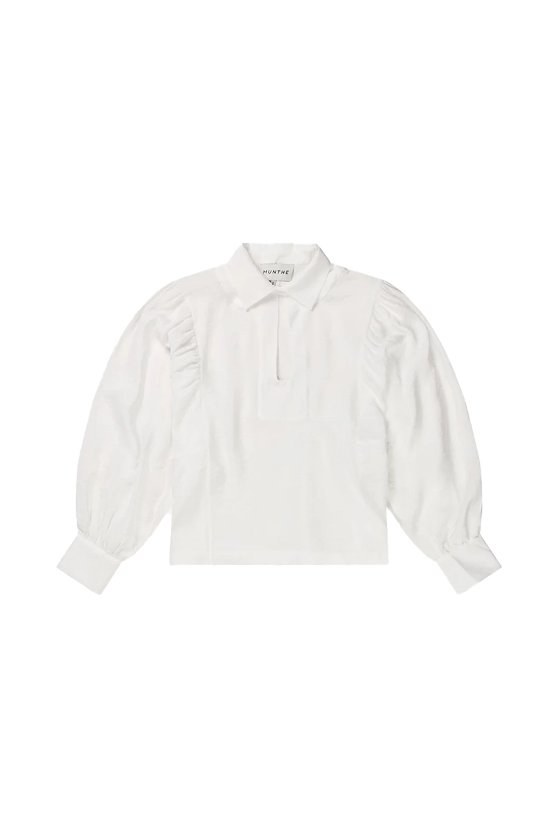 Dames blouse lange mouw wit