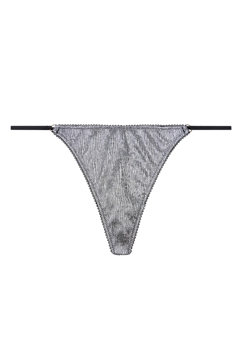 Lingerie dames string zilver