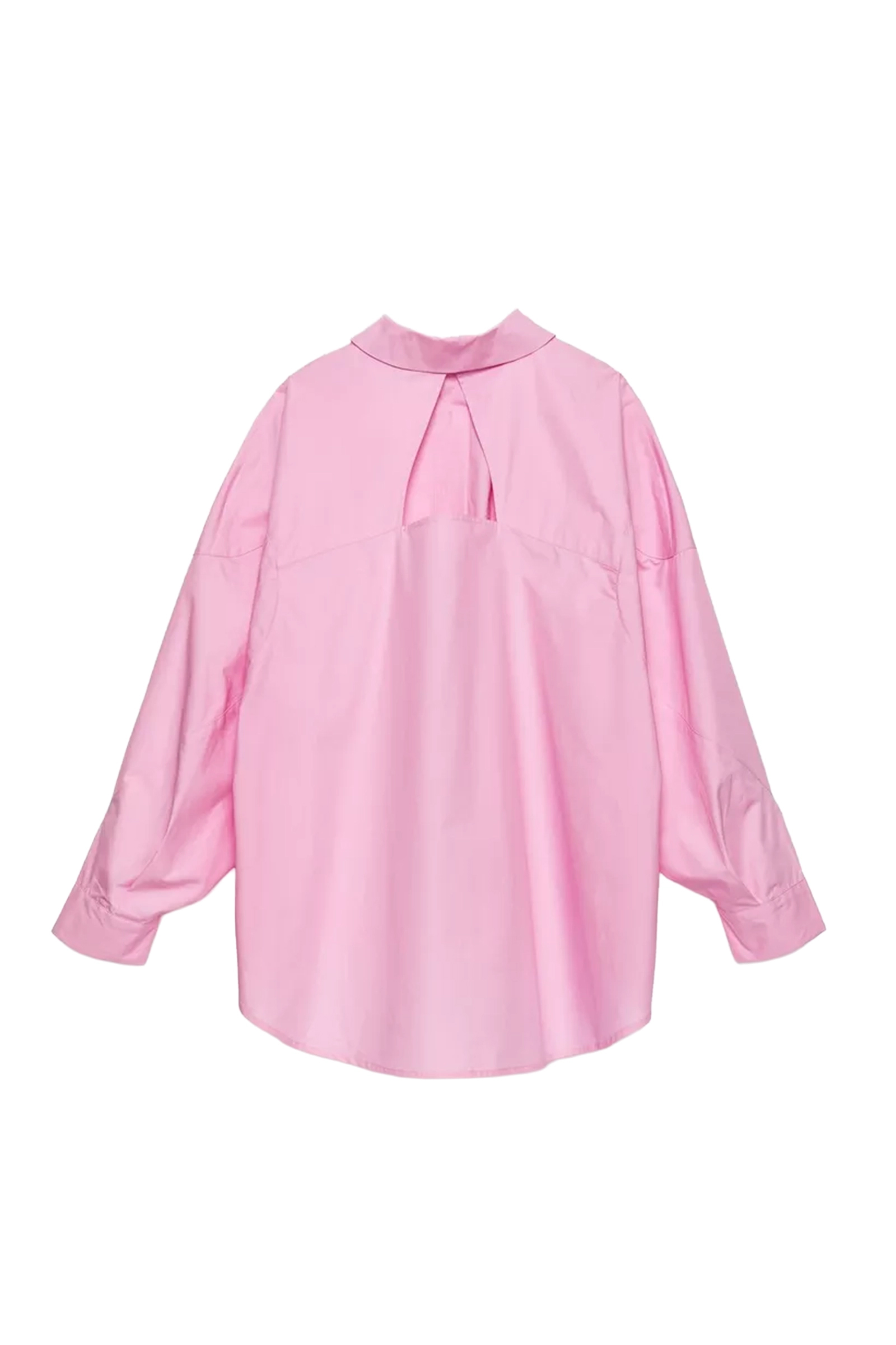Dames blouse korte mouw rose