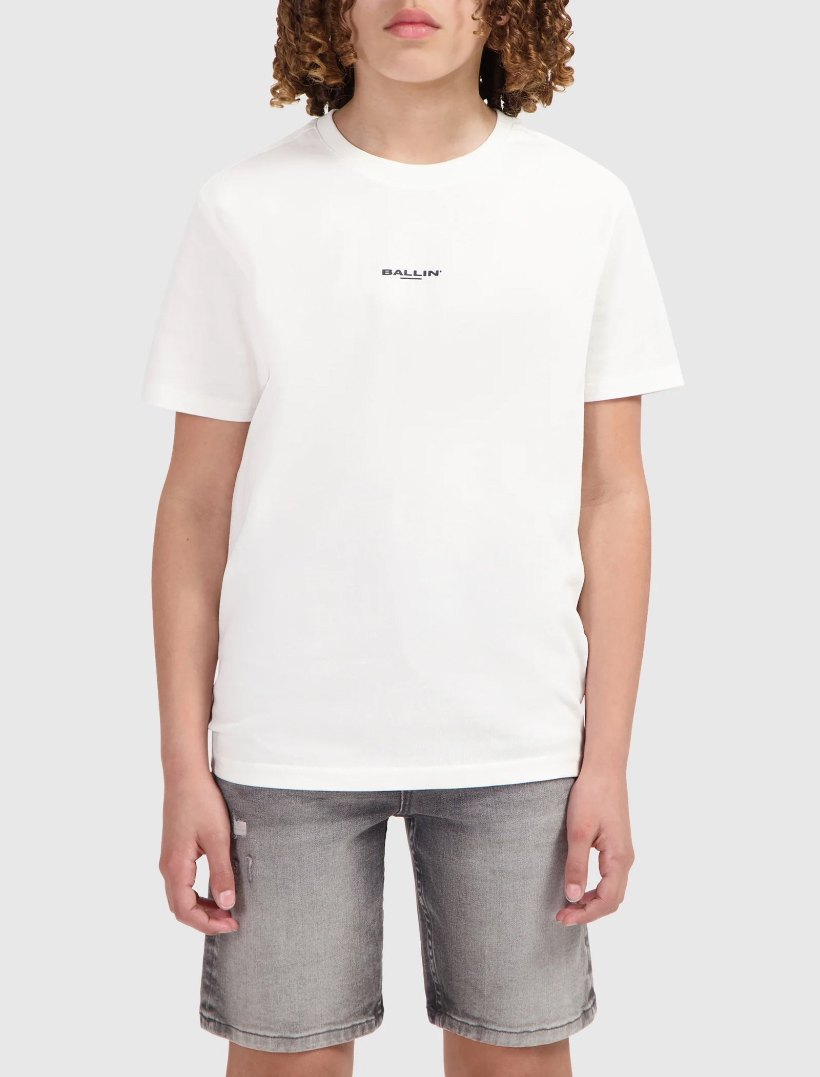Ballin Loose fit crewneck tshirt Ecru-1 2