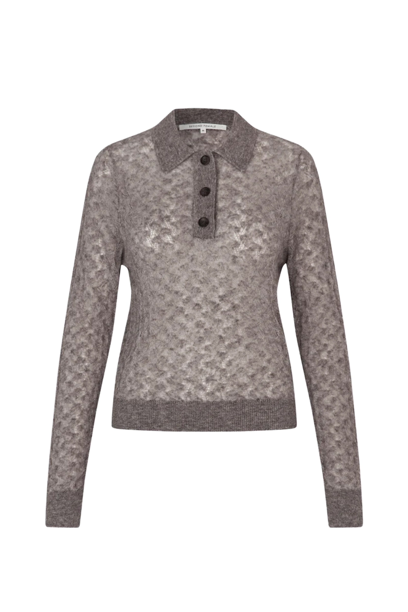 Dames top bruin