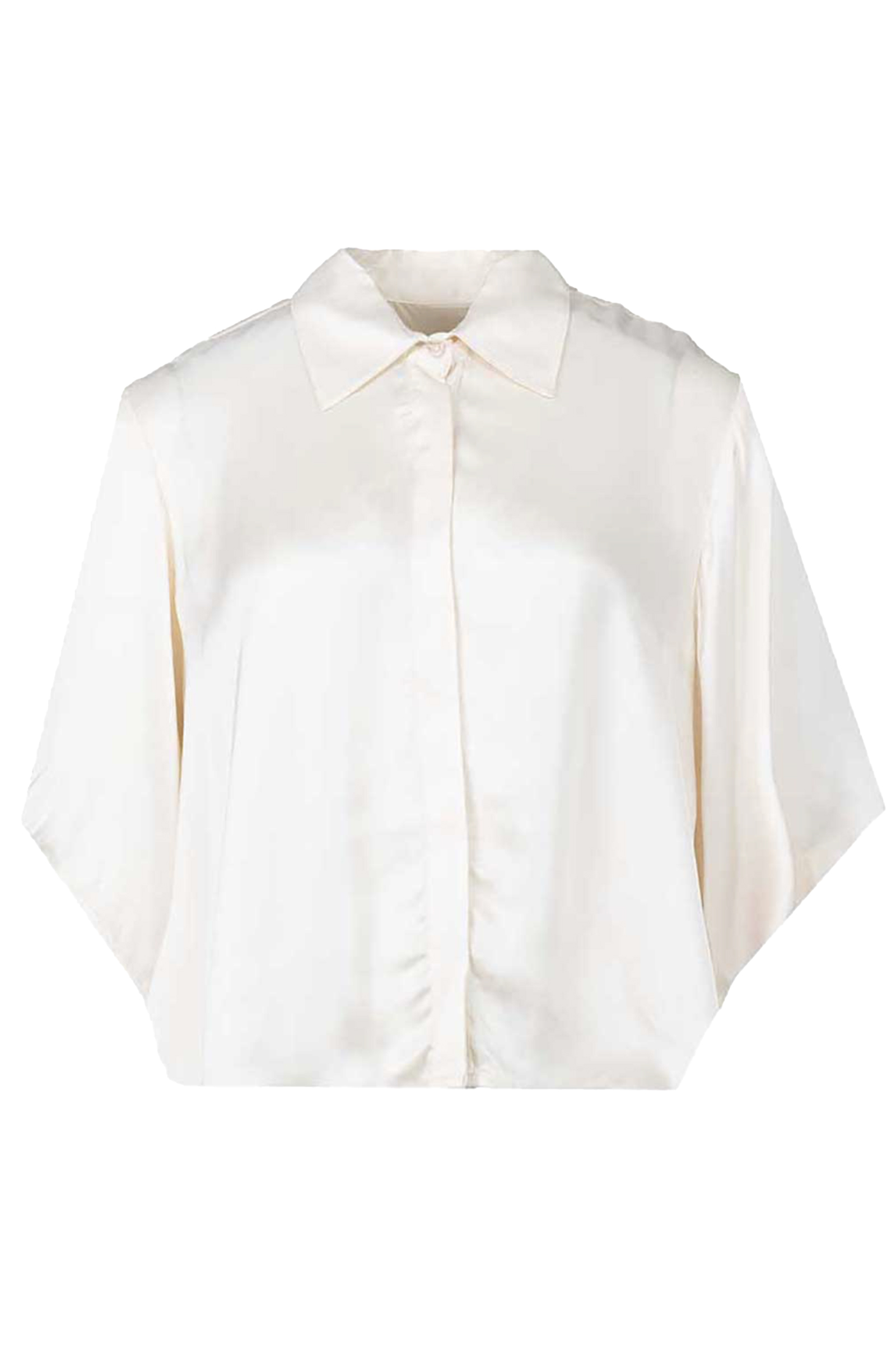 Dames blouse korte mouw ecru