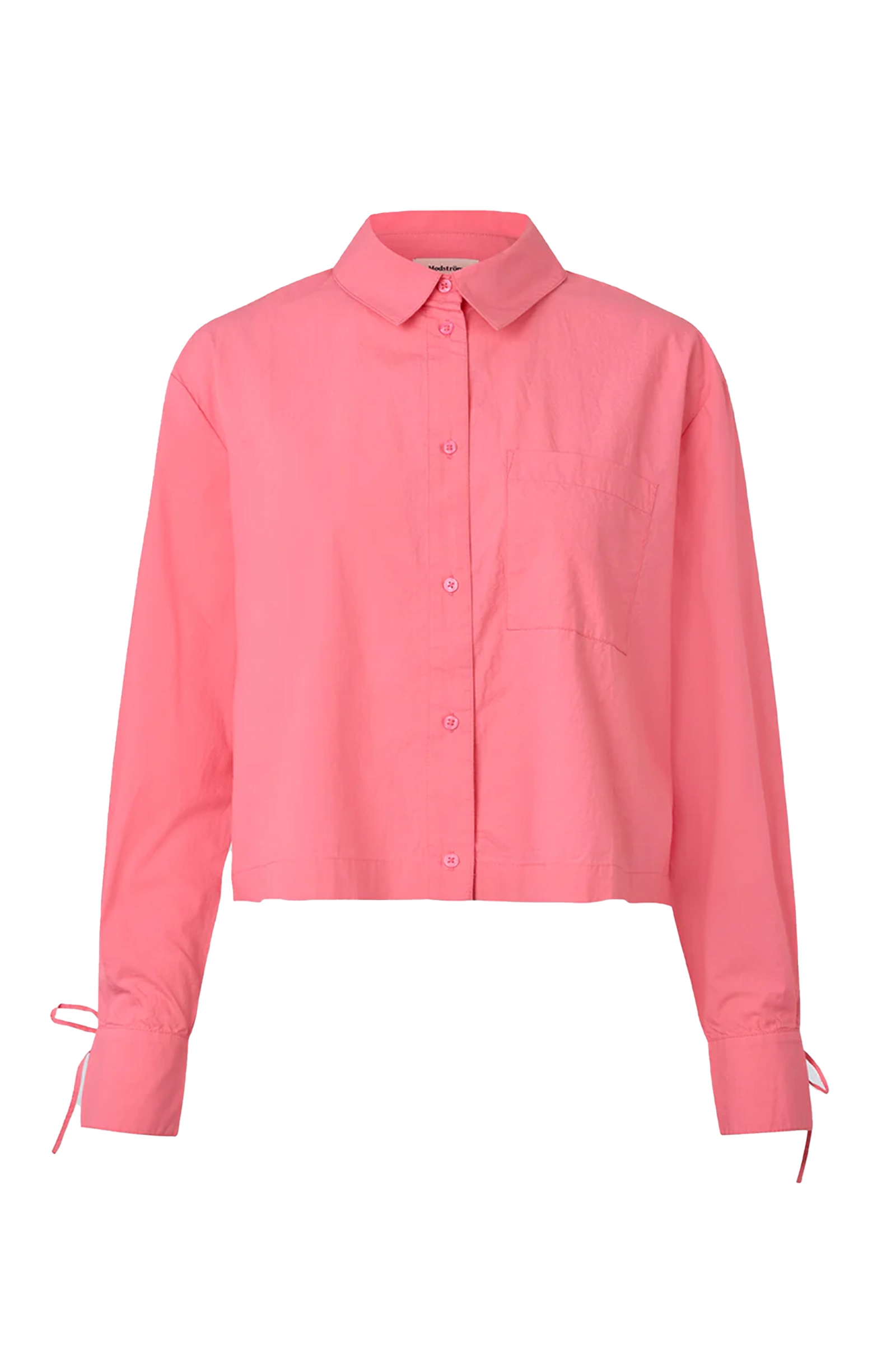 Dames blouse lange mouw rose