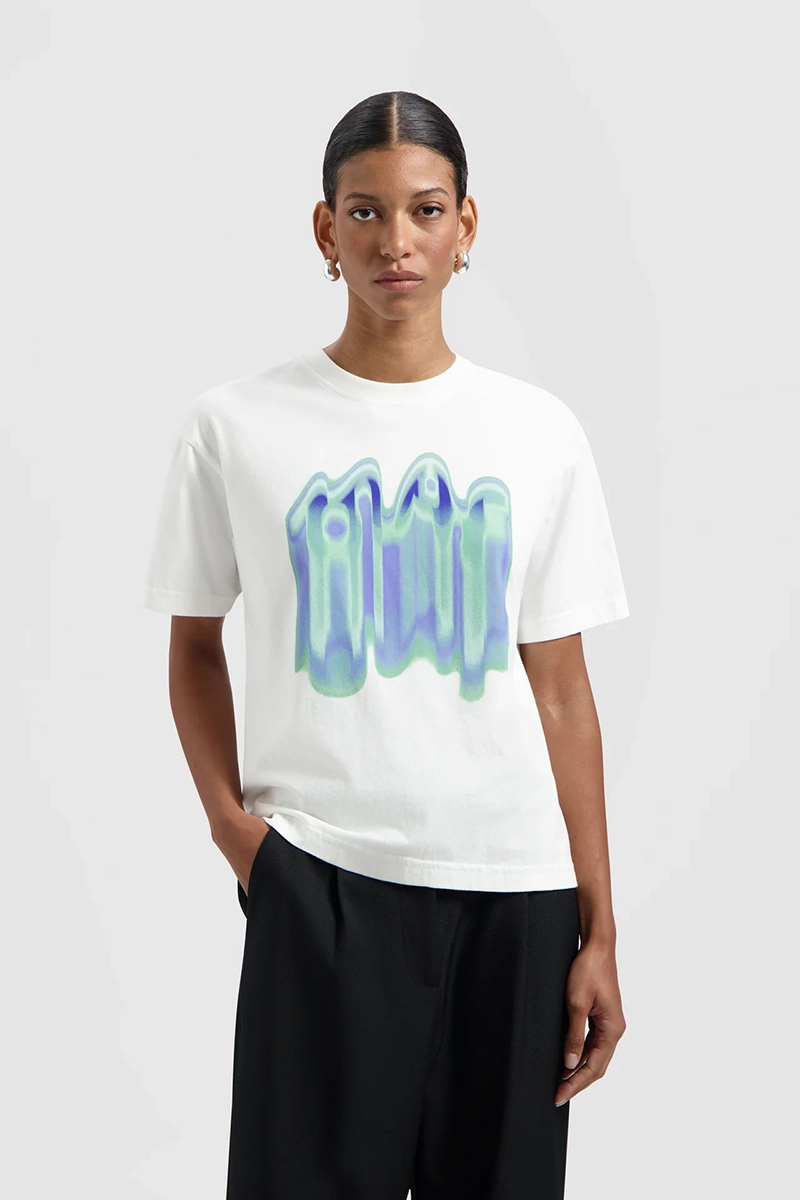 Dames t-shirt korte mouw wit