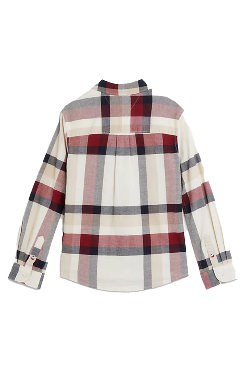 Tommy Hilfiger global stripe check shirt Wit-1 3