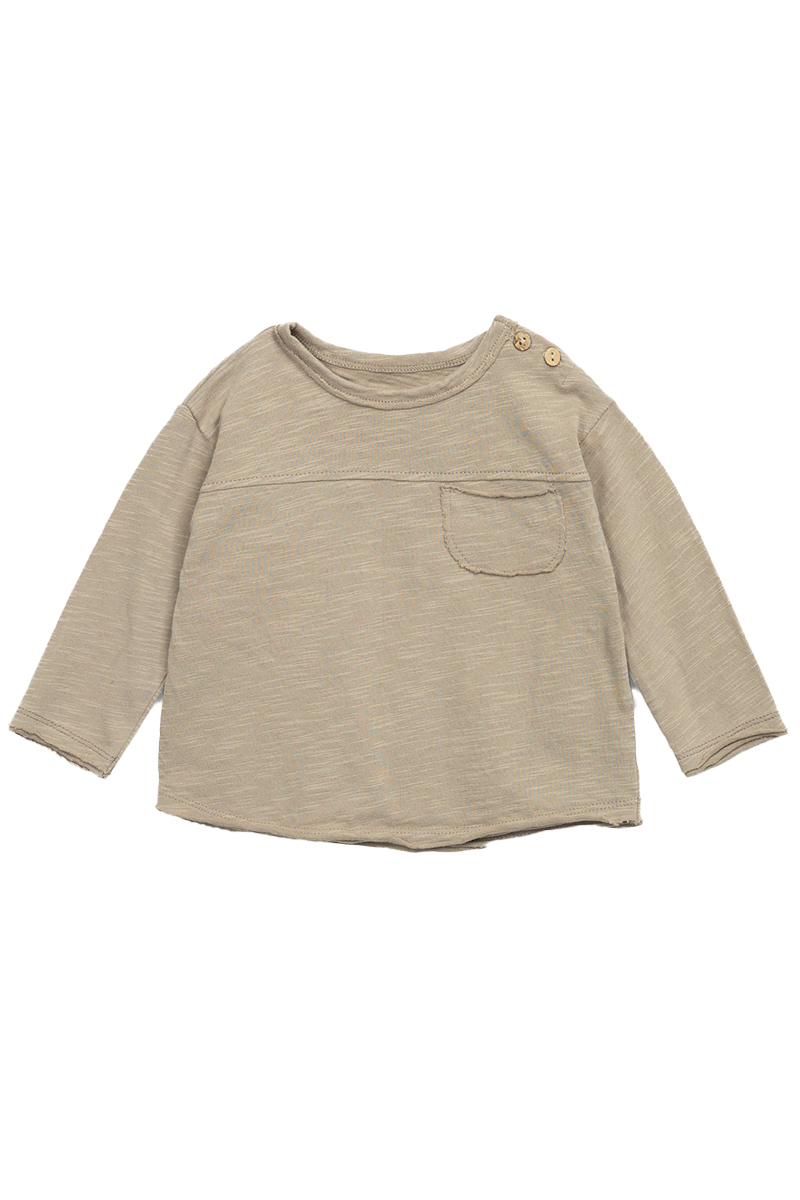 Play Up Baby t-shirt lange mouw bruin/beige-1 1