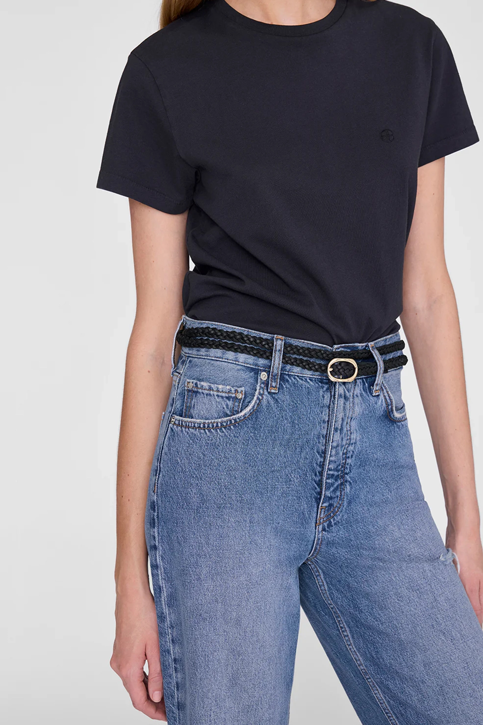 Dames riem zwart