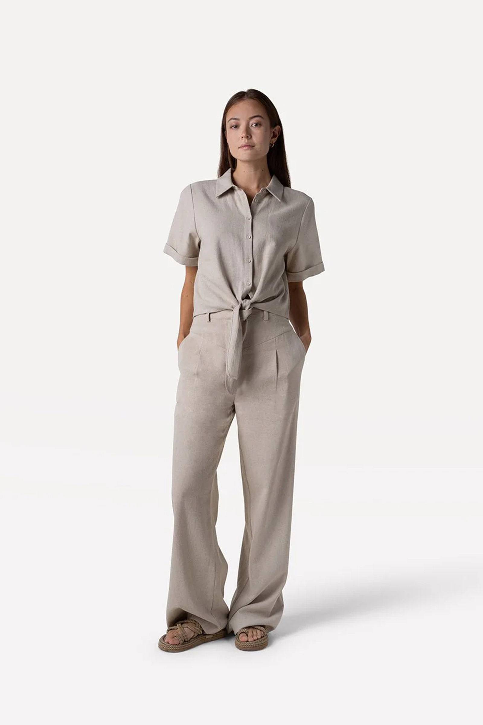 Dames broek bruin