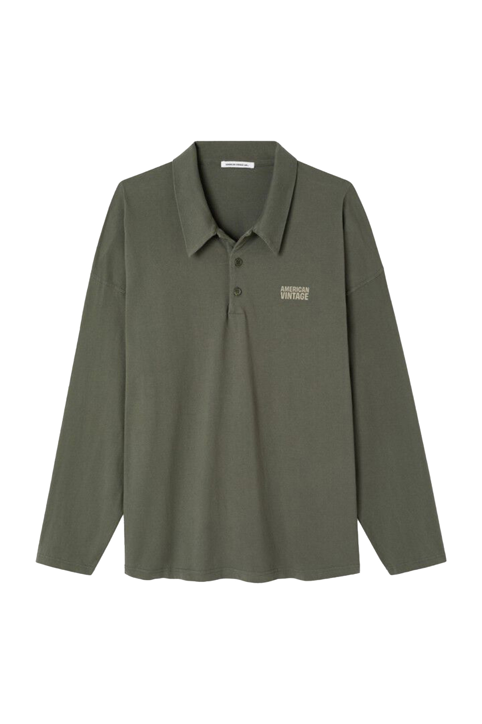 Heren polo lange mouw groen