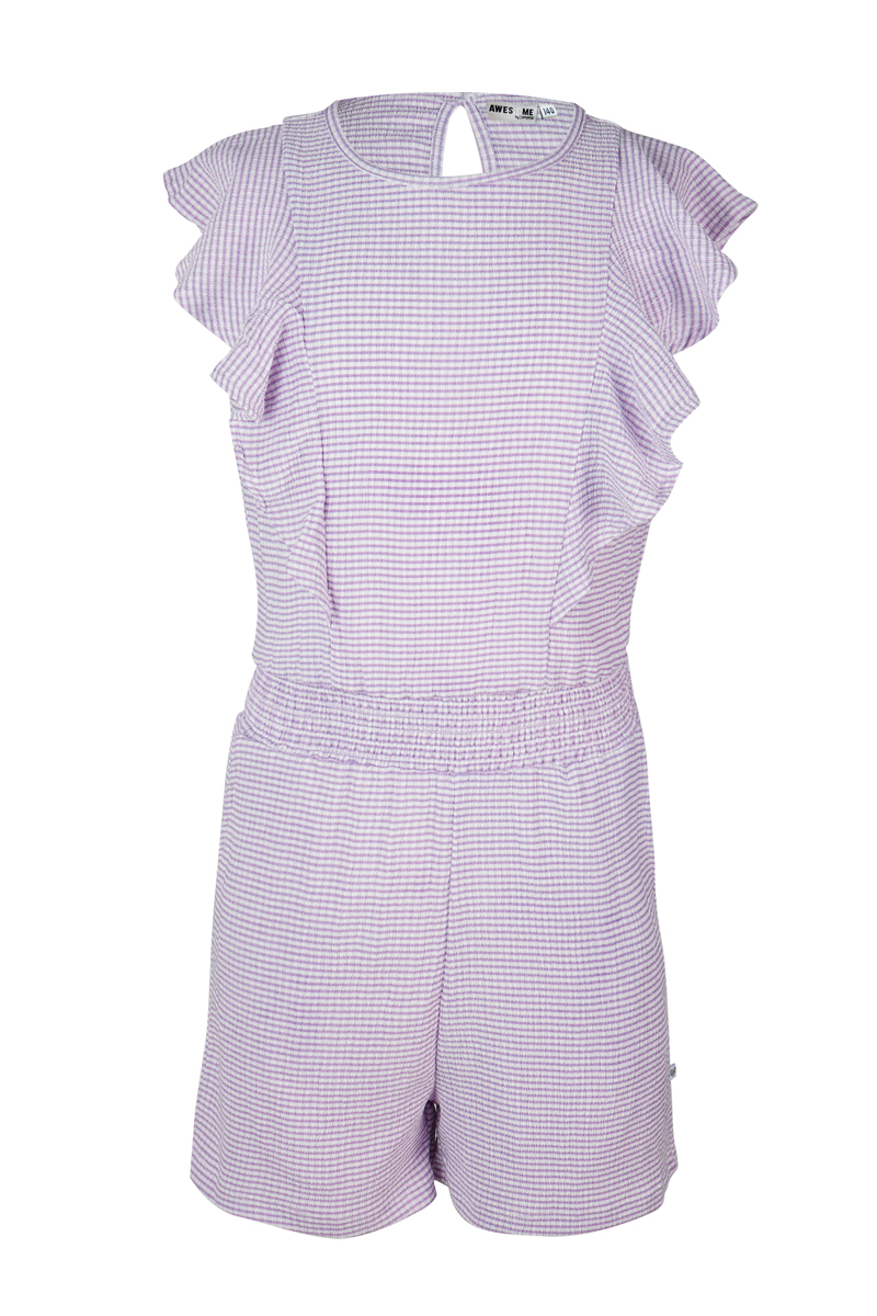 Meisjes jumpsuit/tuinbroek paars