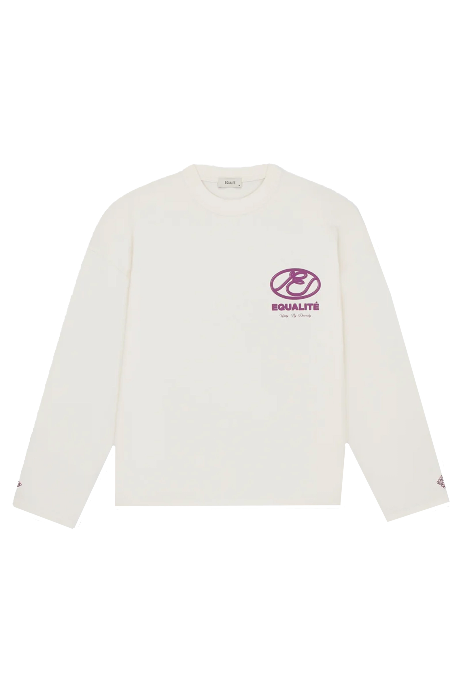 Heren t-shirt lange mouw ecru