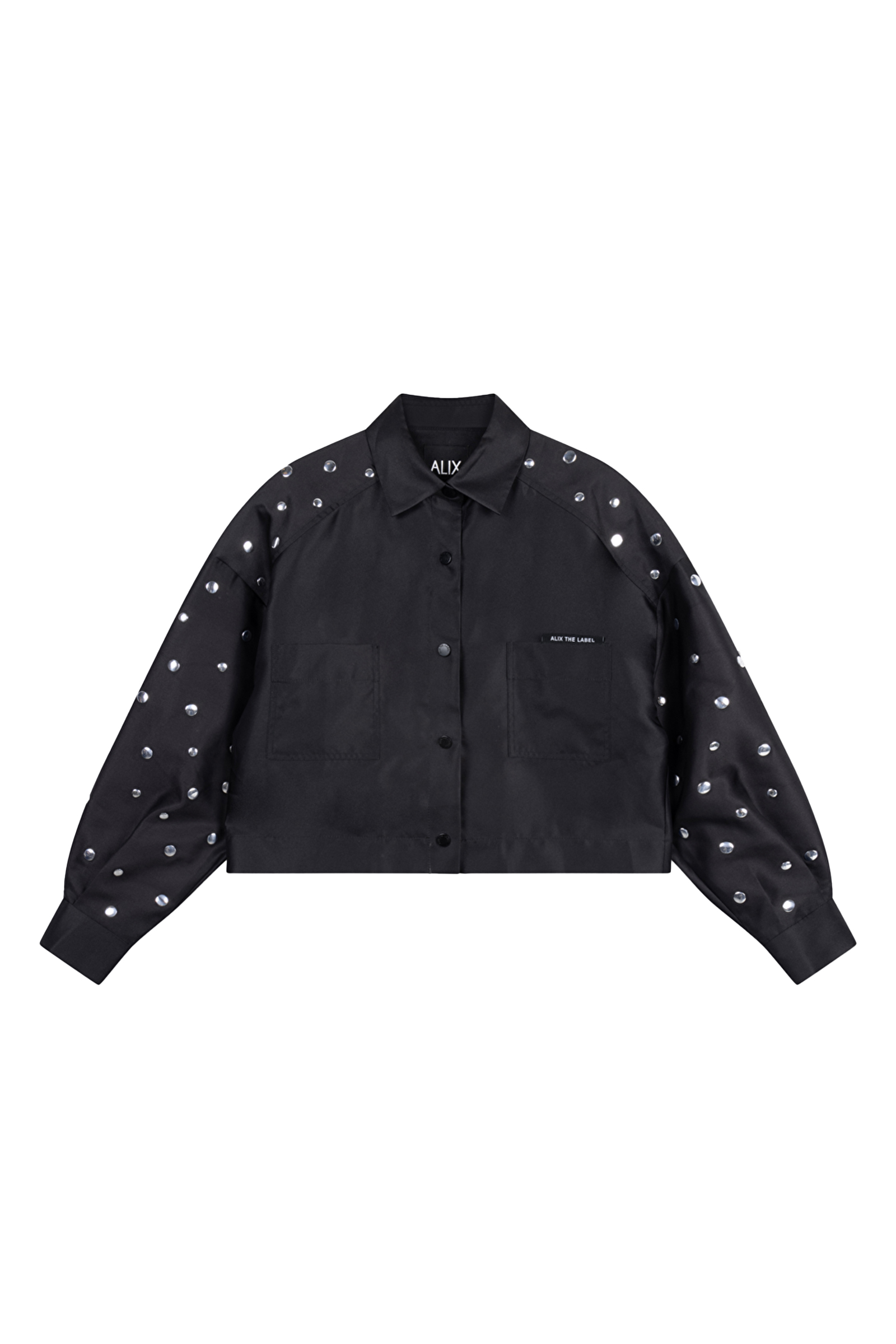 Dames blouse lange mouw zwart