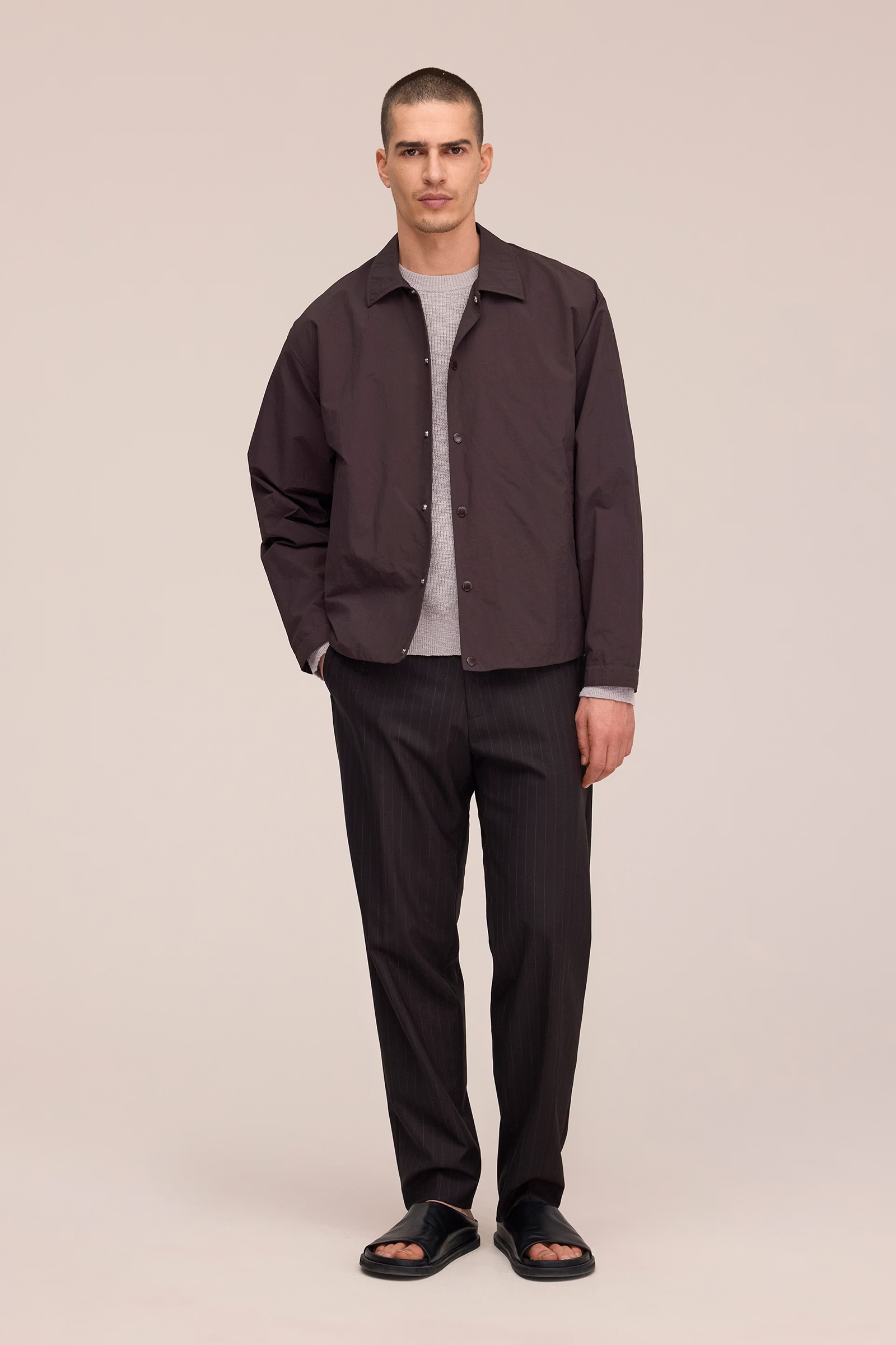 Heren overshirt bruin