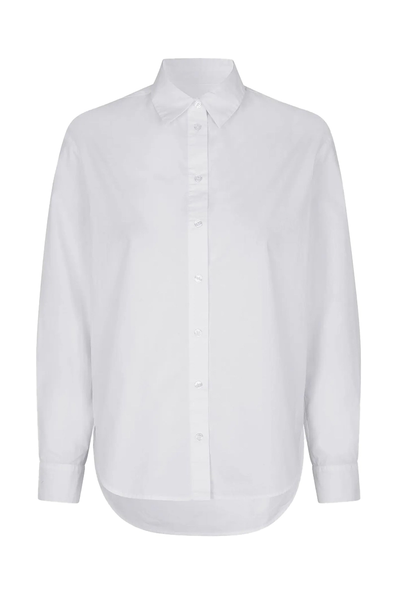 Dames blouse lange mouw wit