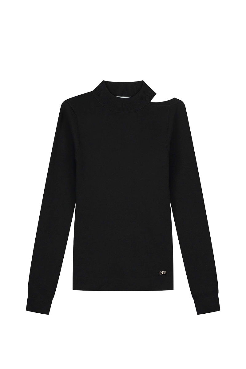 Meisjes t-shirt lange mouw zwart