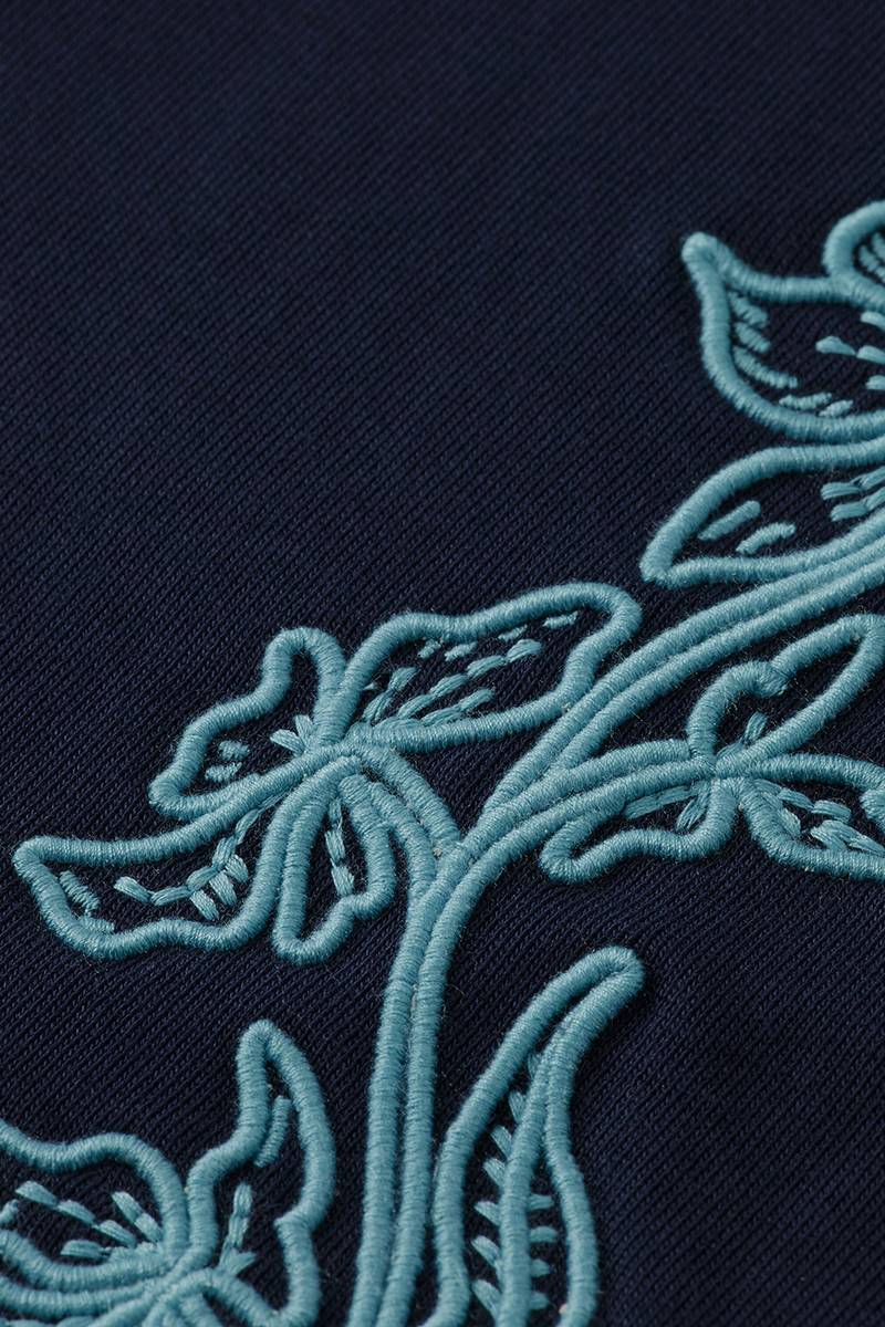 Scotch & Soda Placed Embroidery Sweatshorts Zwart-1 2