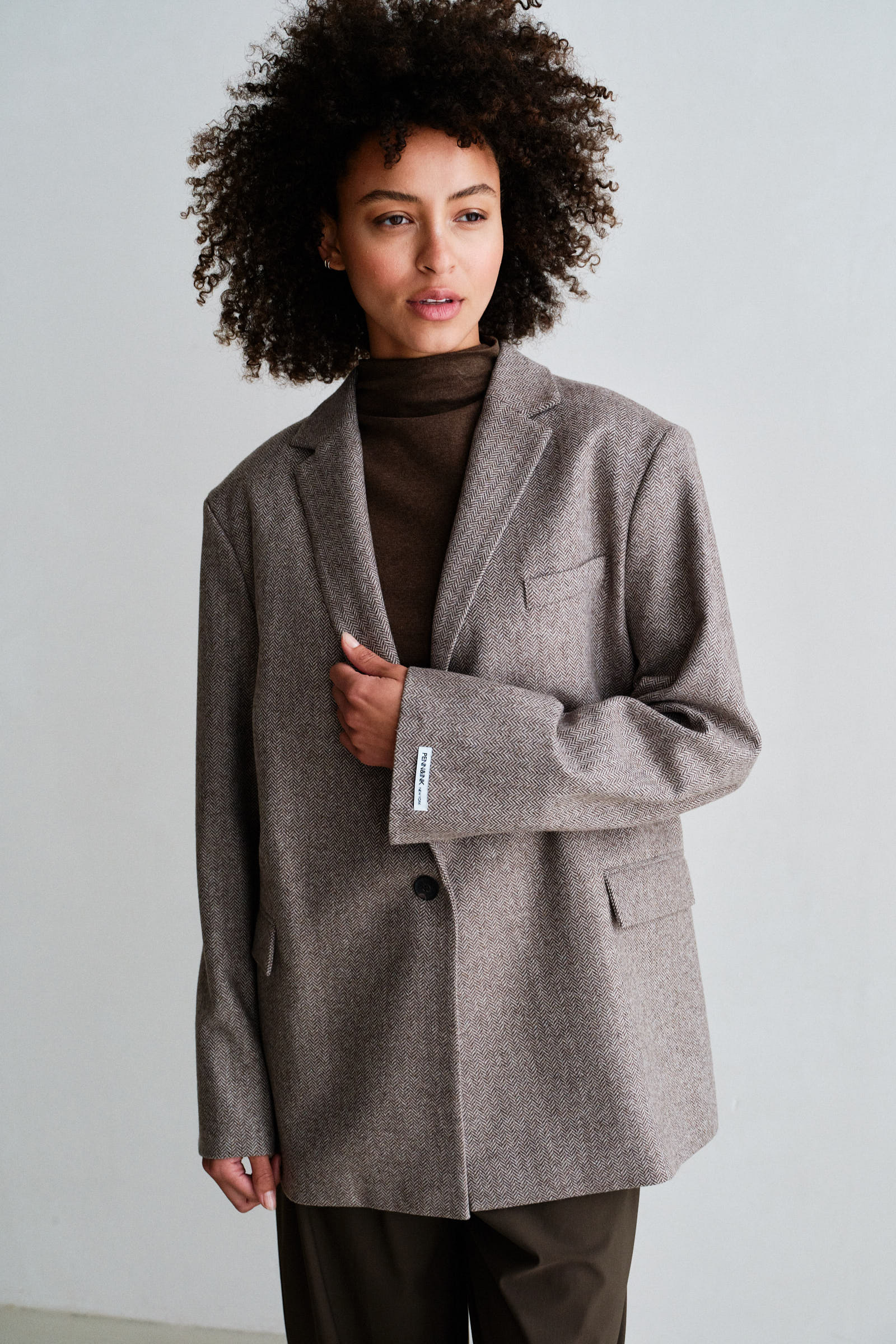 Dames blazer bruin