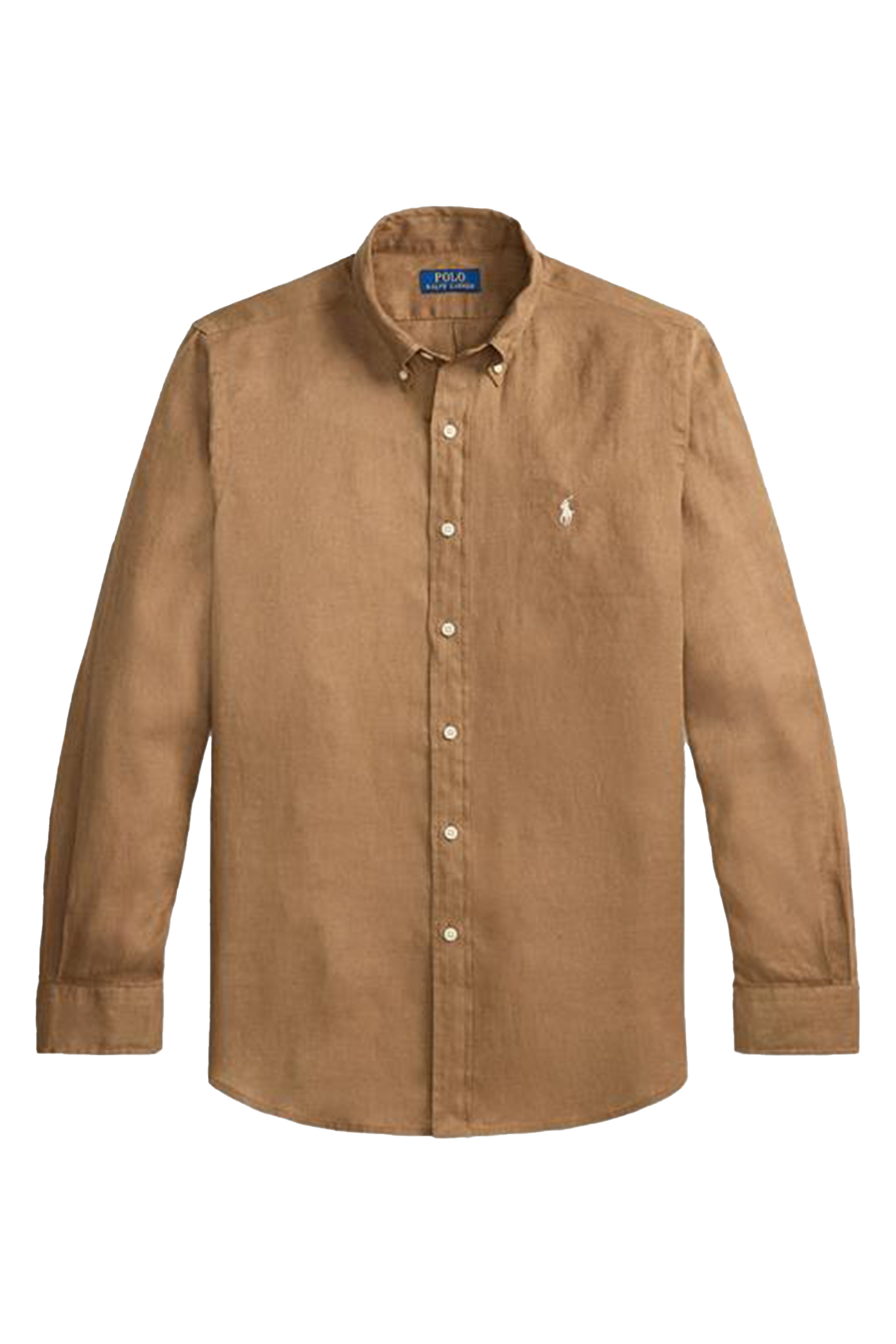 Heren overhemd lm casual bruin