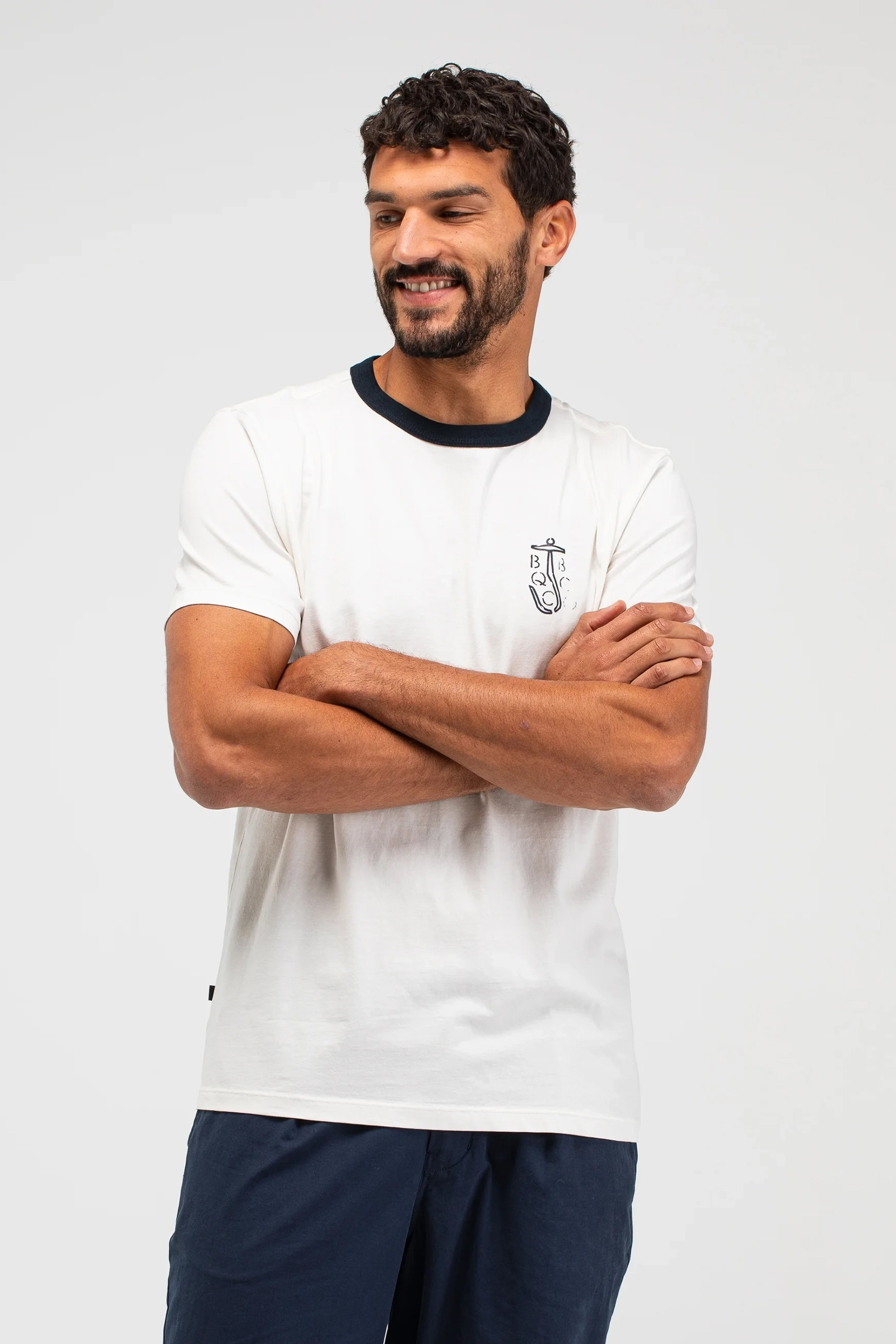 Heren t-shirt kortemouw ecru