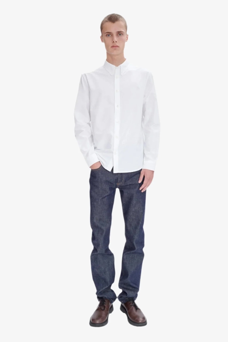 Heren overhemd lm casual wit